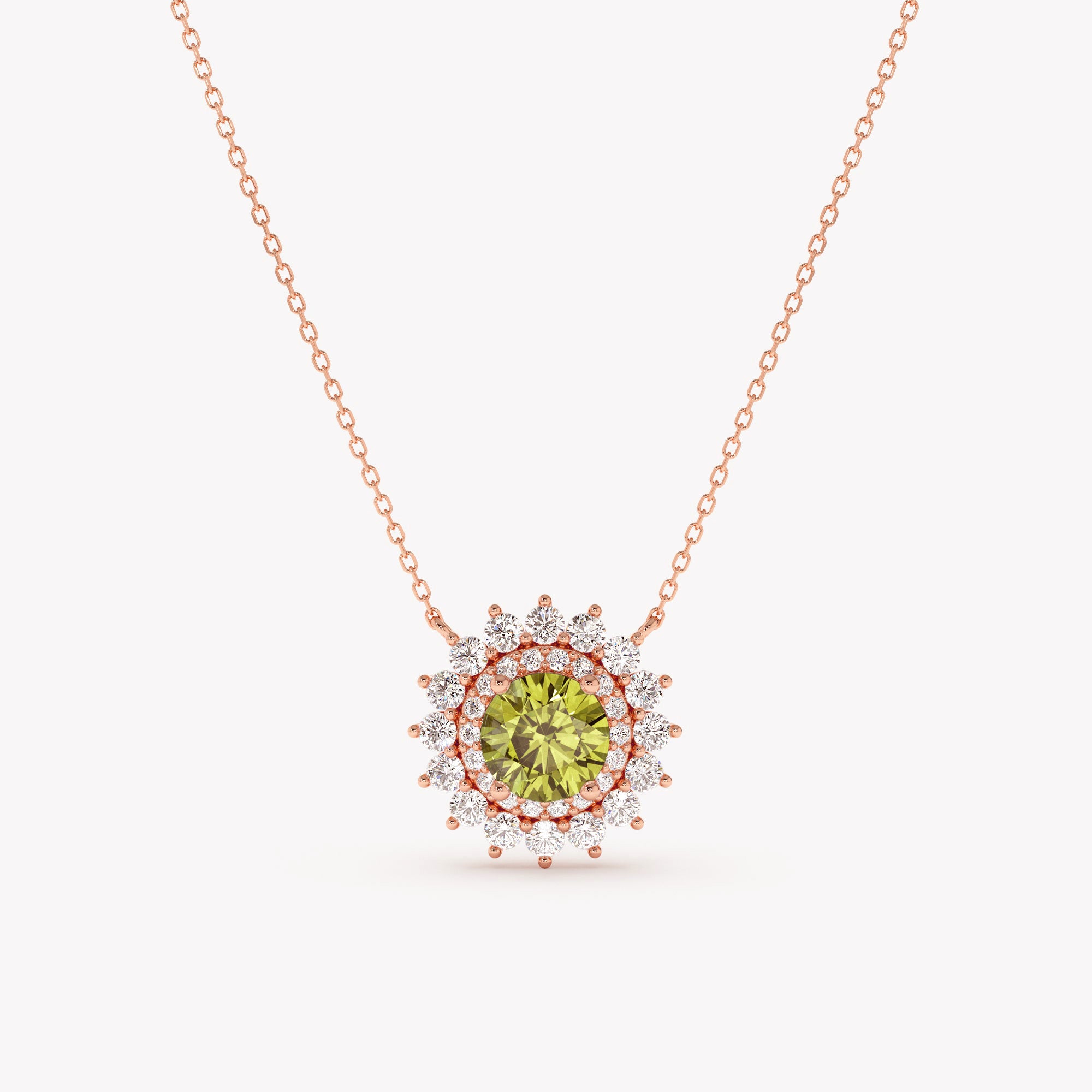Luminous Green Halo Pendant