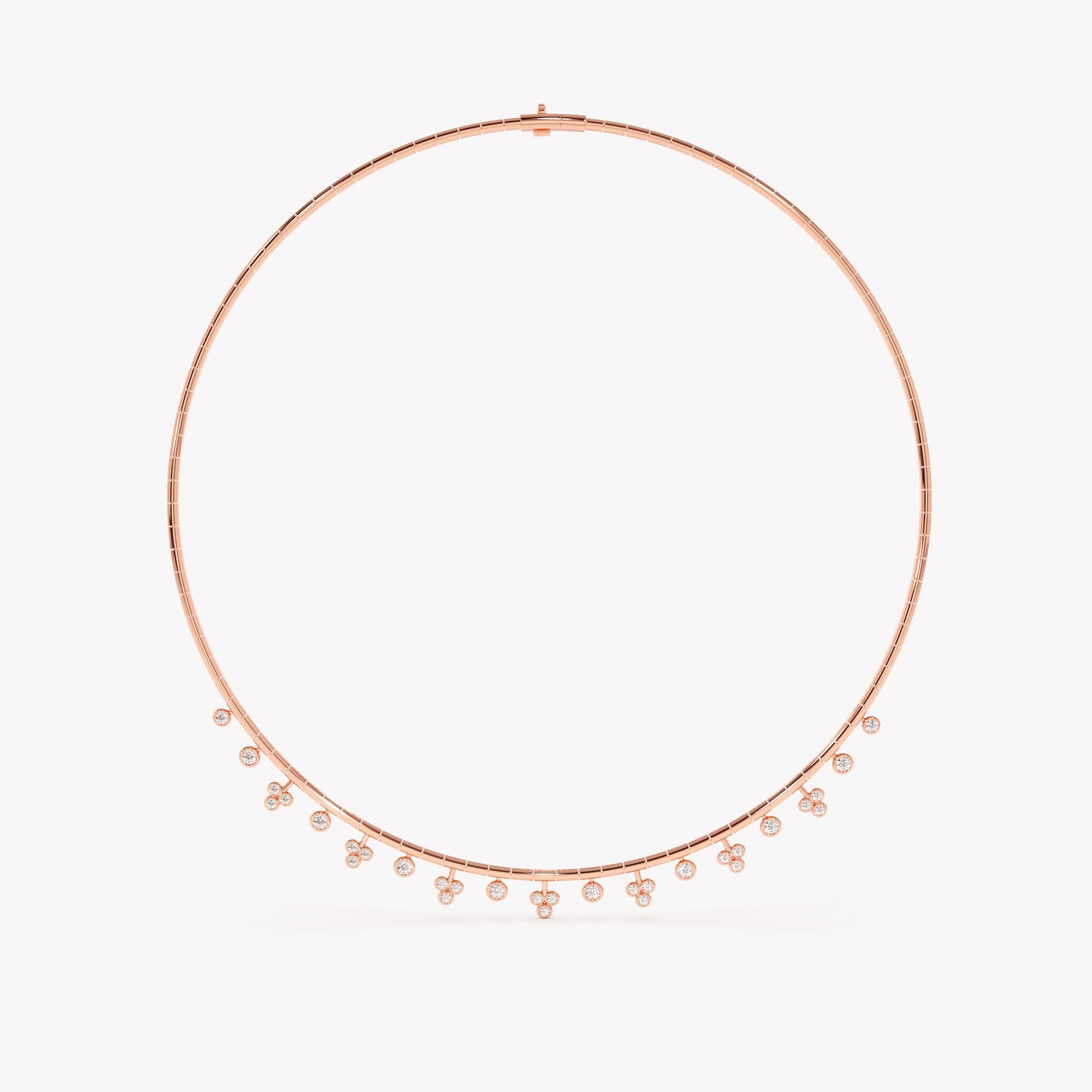Diamond Elegant Clover Choker Necklace