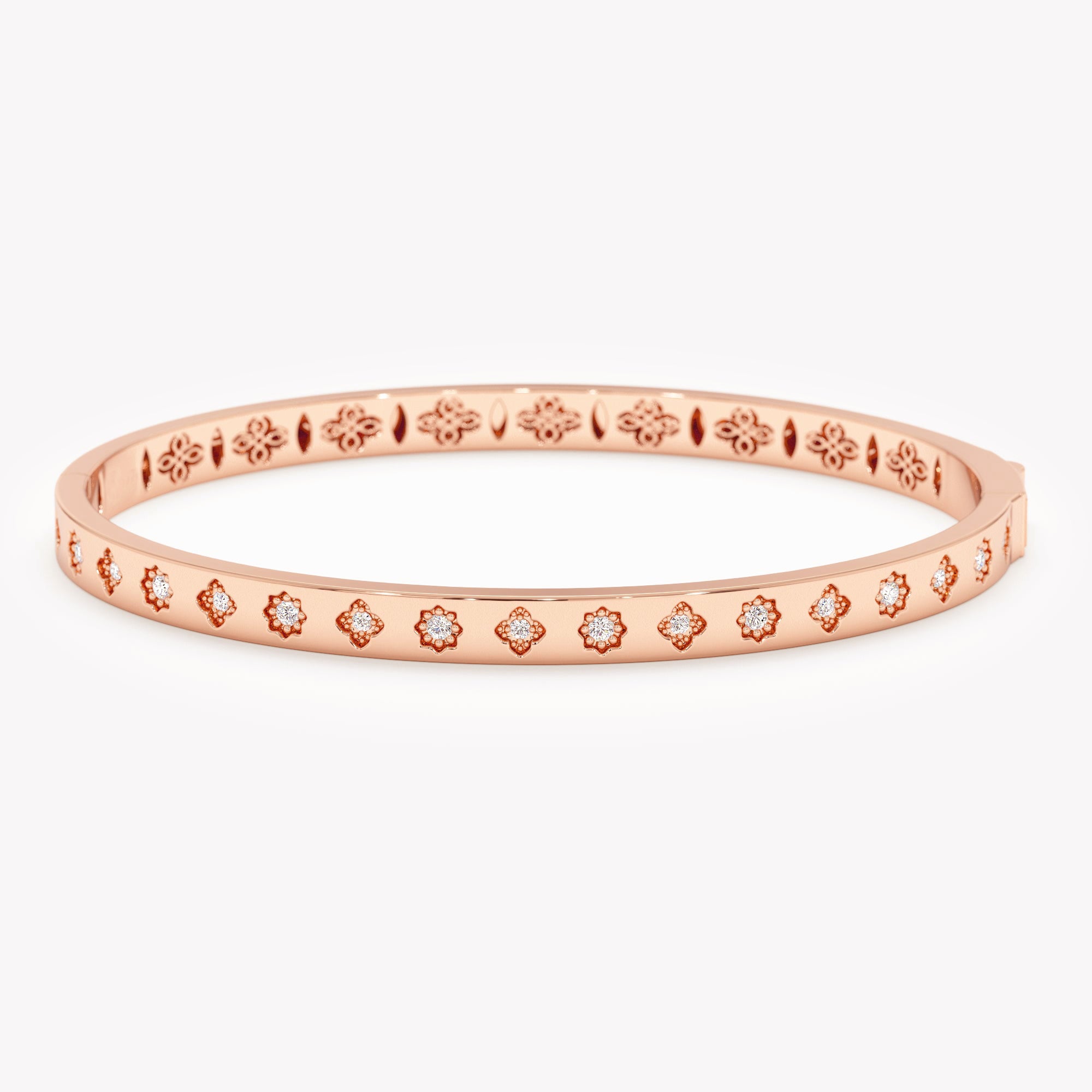 Flower Bangle Bracelet