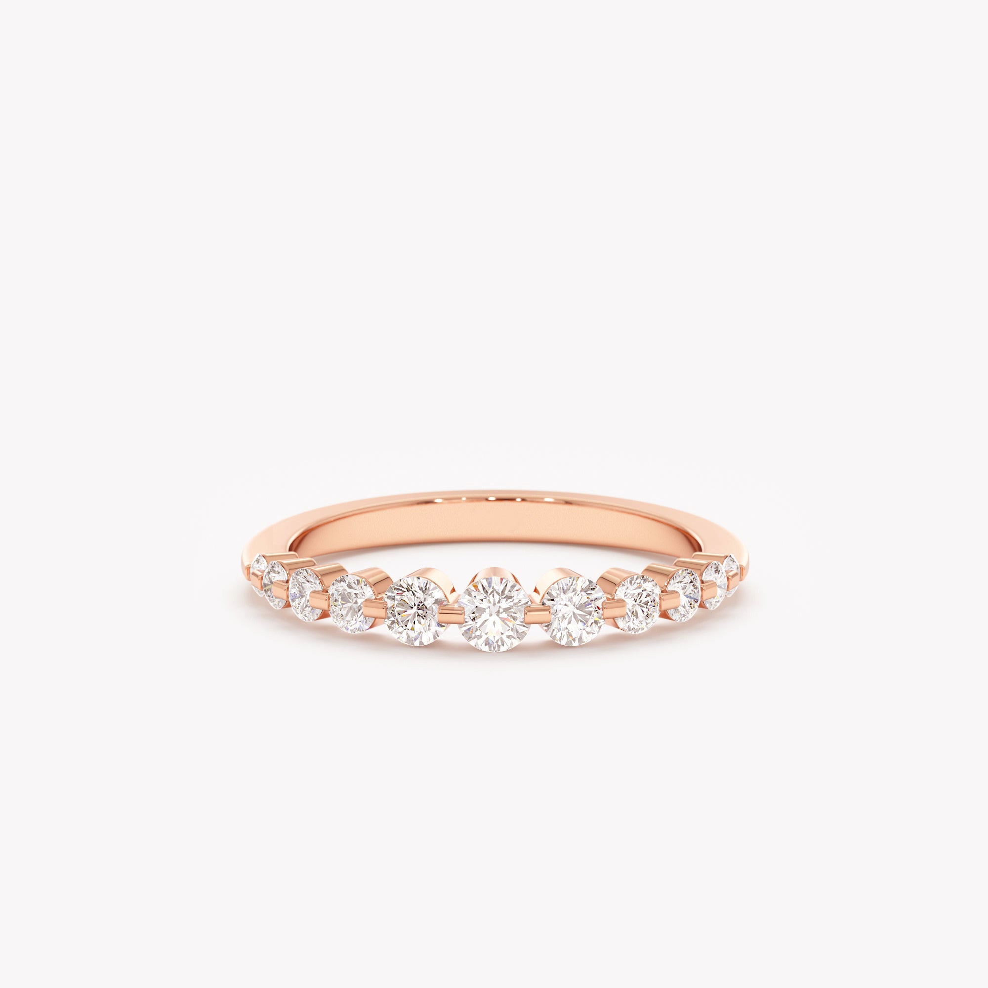 Tapered Gemstone Eternity Ring