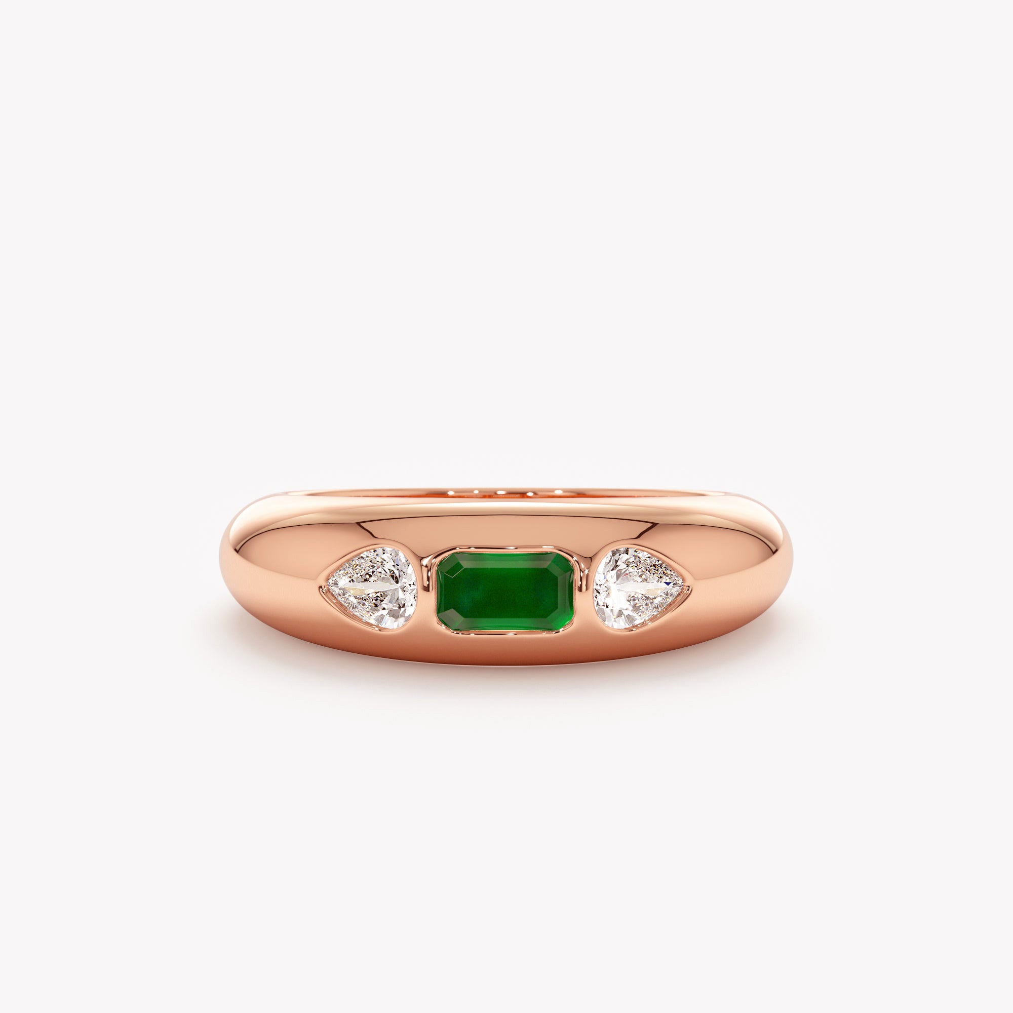 Emerald Luxe Dome Ring