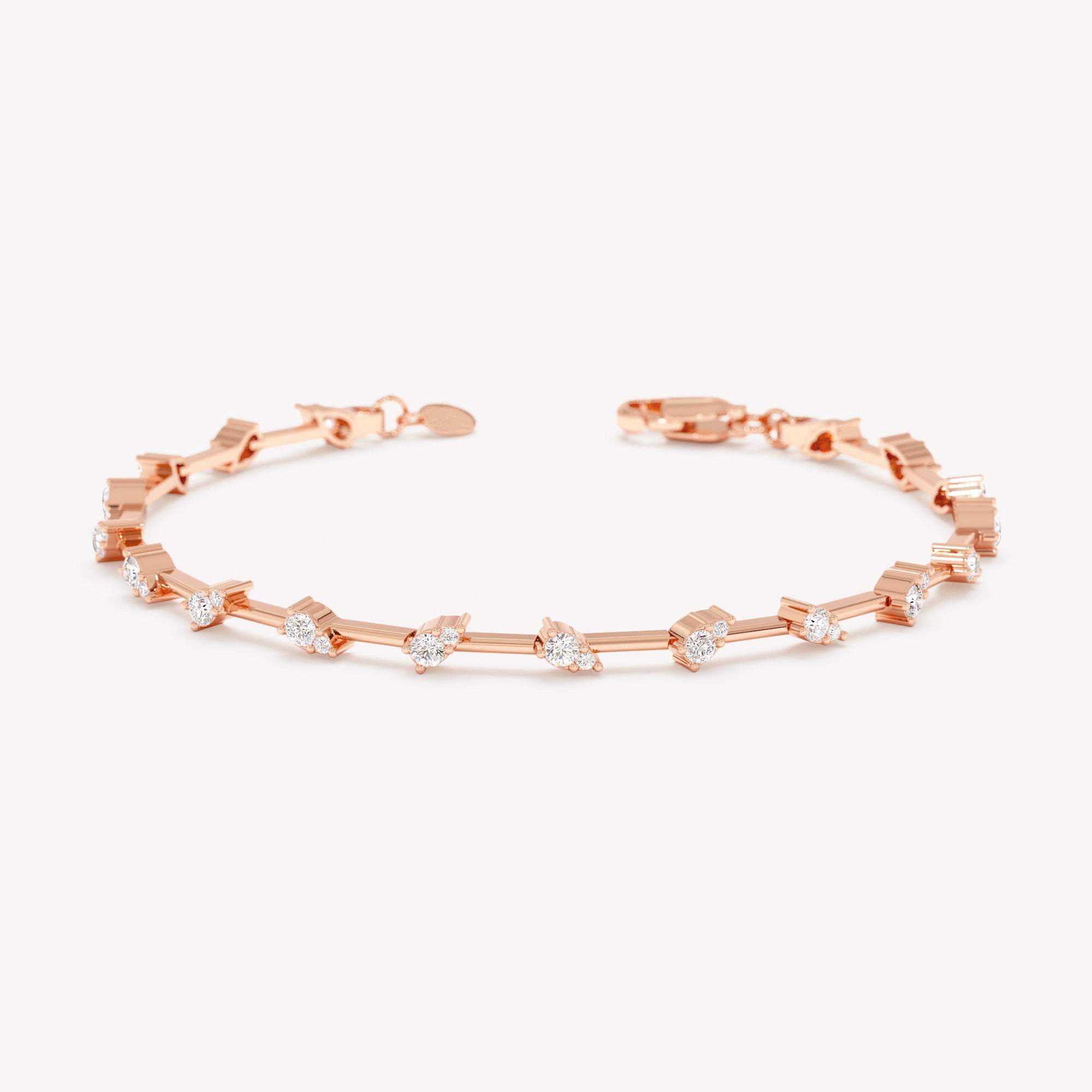 Silver Zigzag Diamond Bracelet