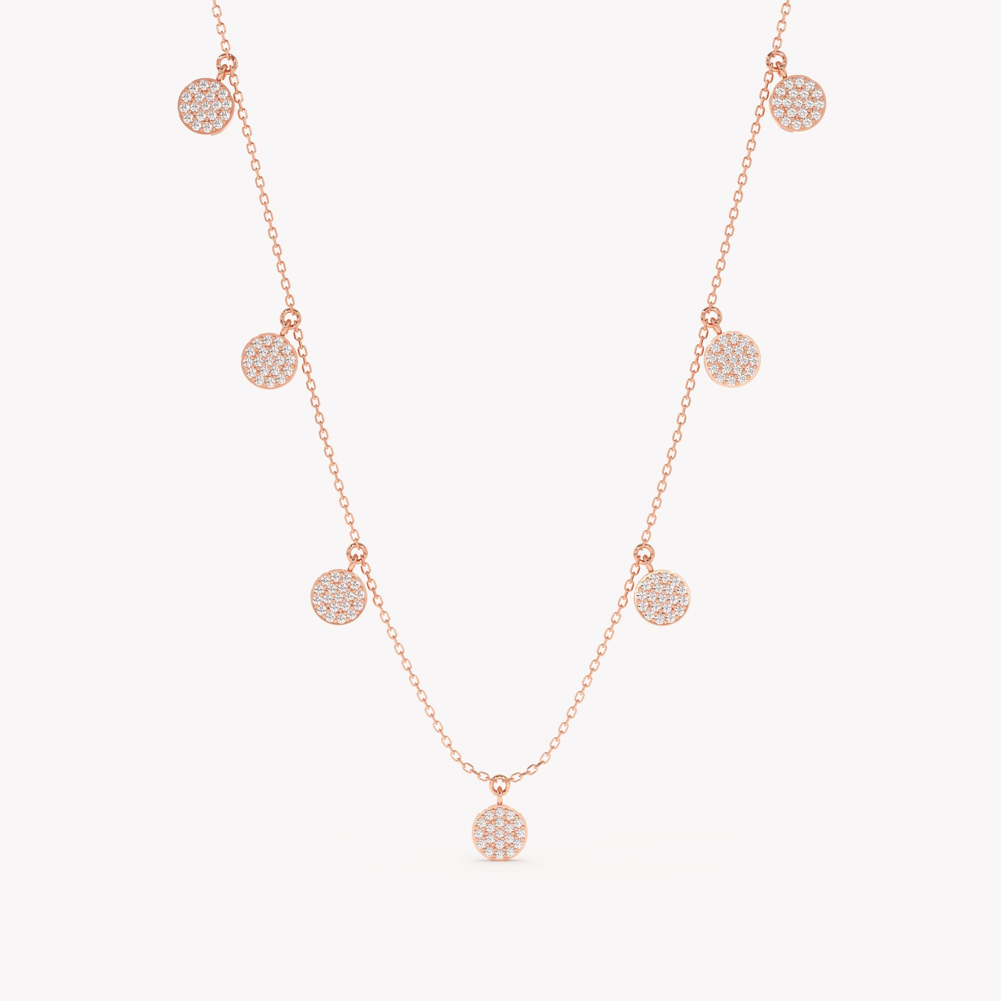 Diamond Halo Drop Pendant Necklace