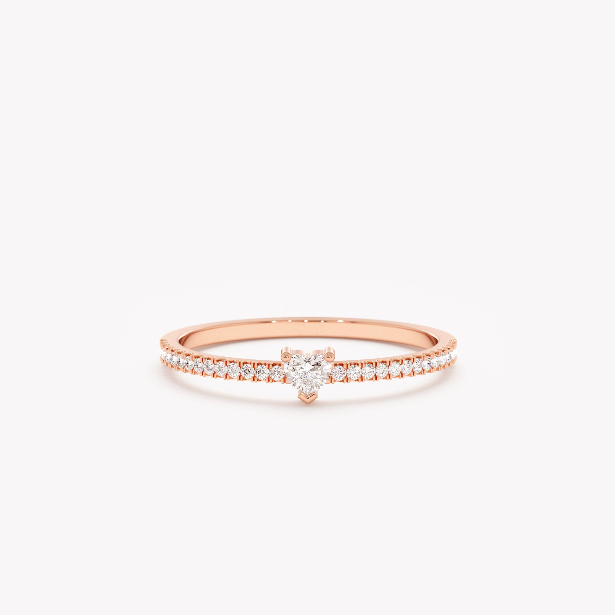 Endless Heart Half Eternity Ring