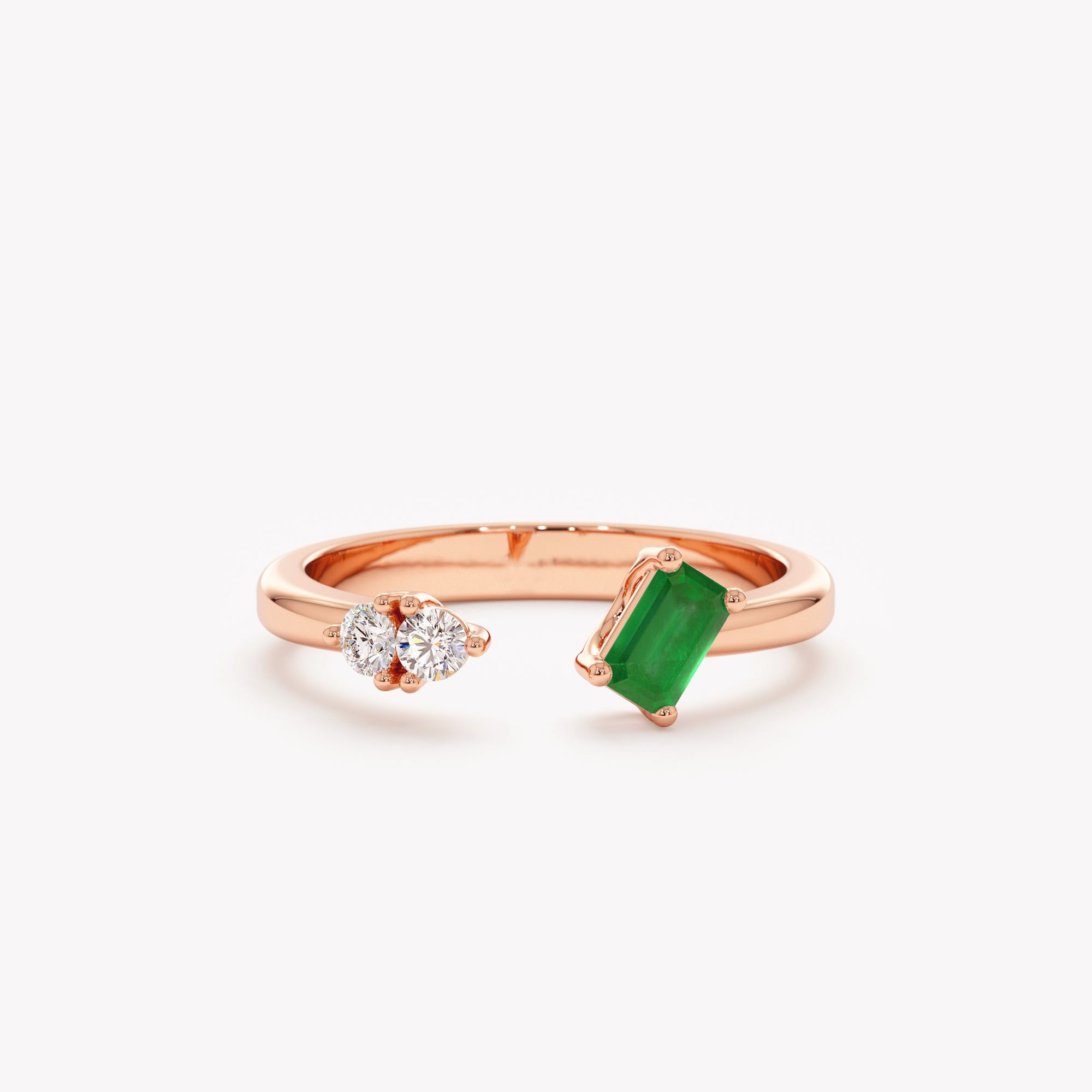 Emerald Ray Open Ring