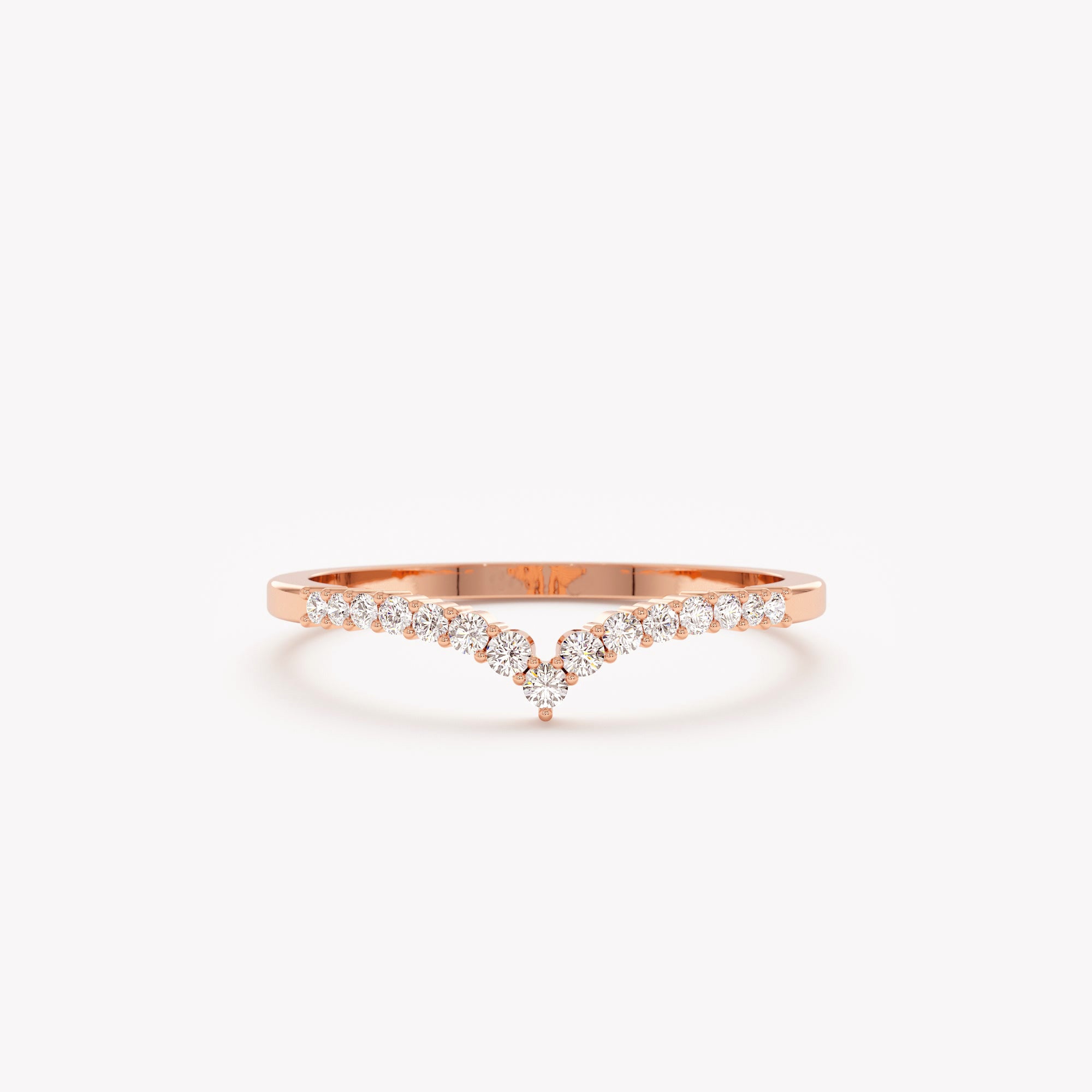 Diamond V Bloom Ring