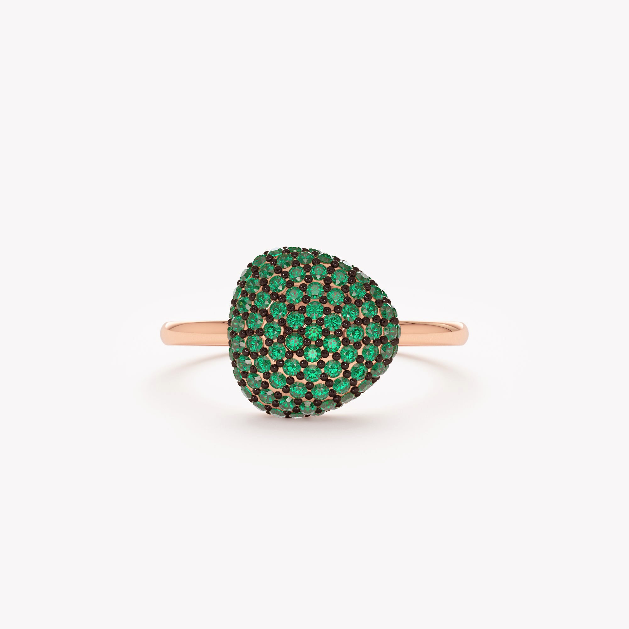 Emerald Fusion Pave Ring