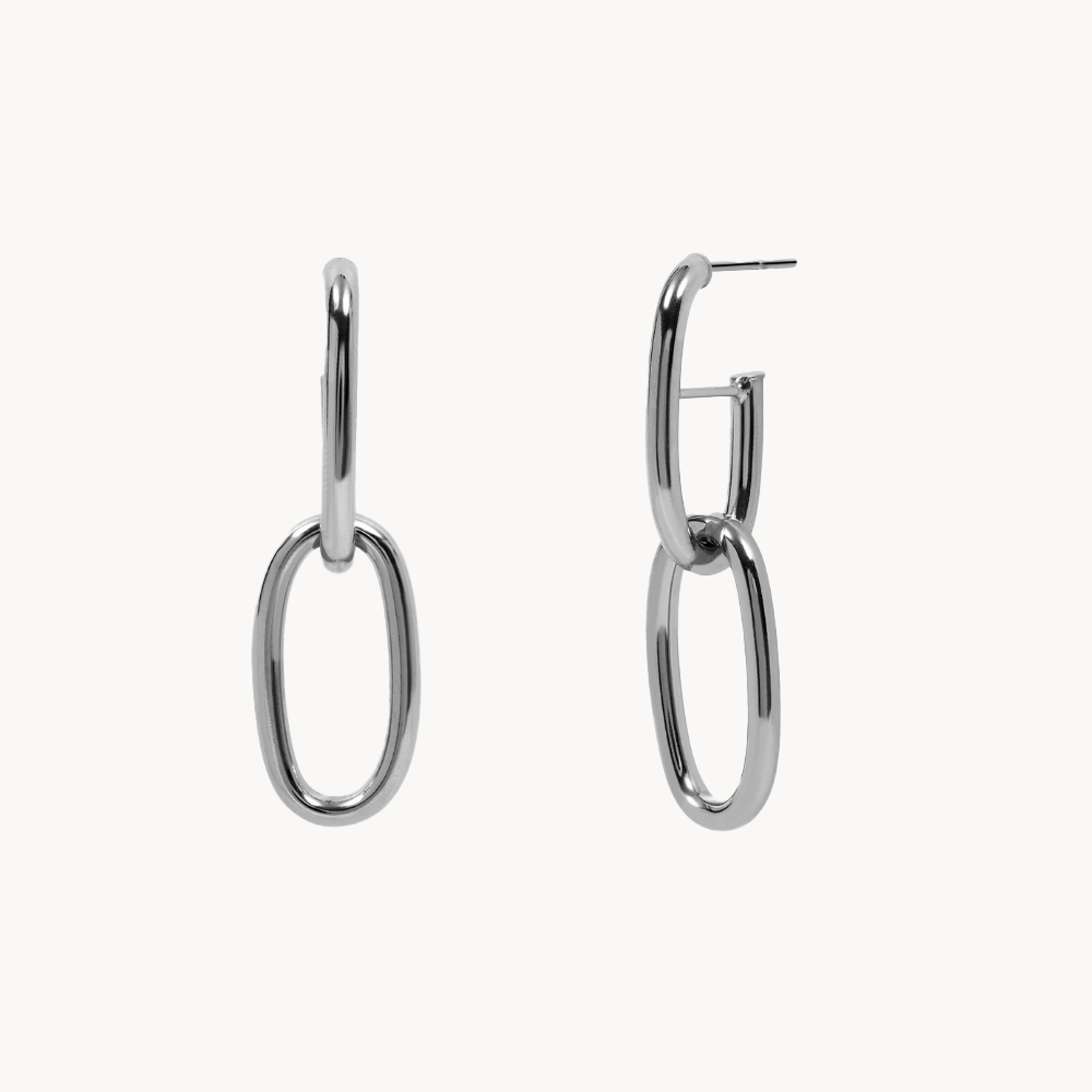 Elegant Sillen Hoop Earrings: Sterling Silver 925 Gold Plated 18kt - Jewel Edition