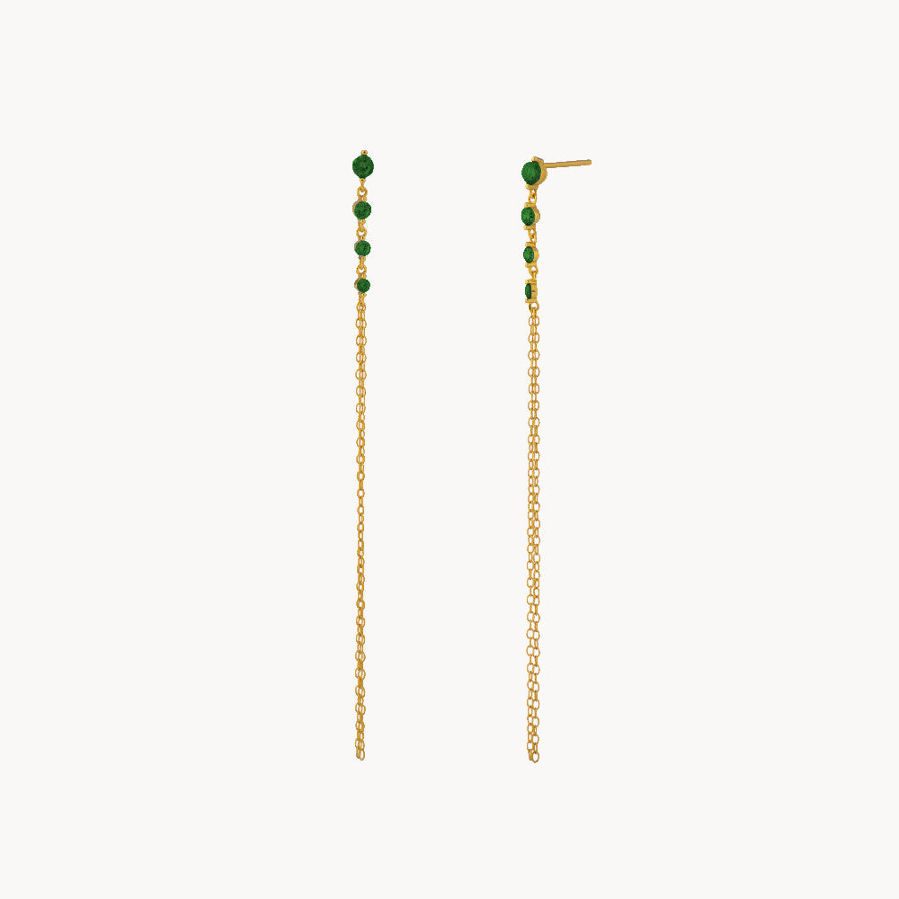 Sym Gold-Plated Sterling Silver Chain Earrings - Jewel Edition