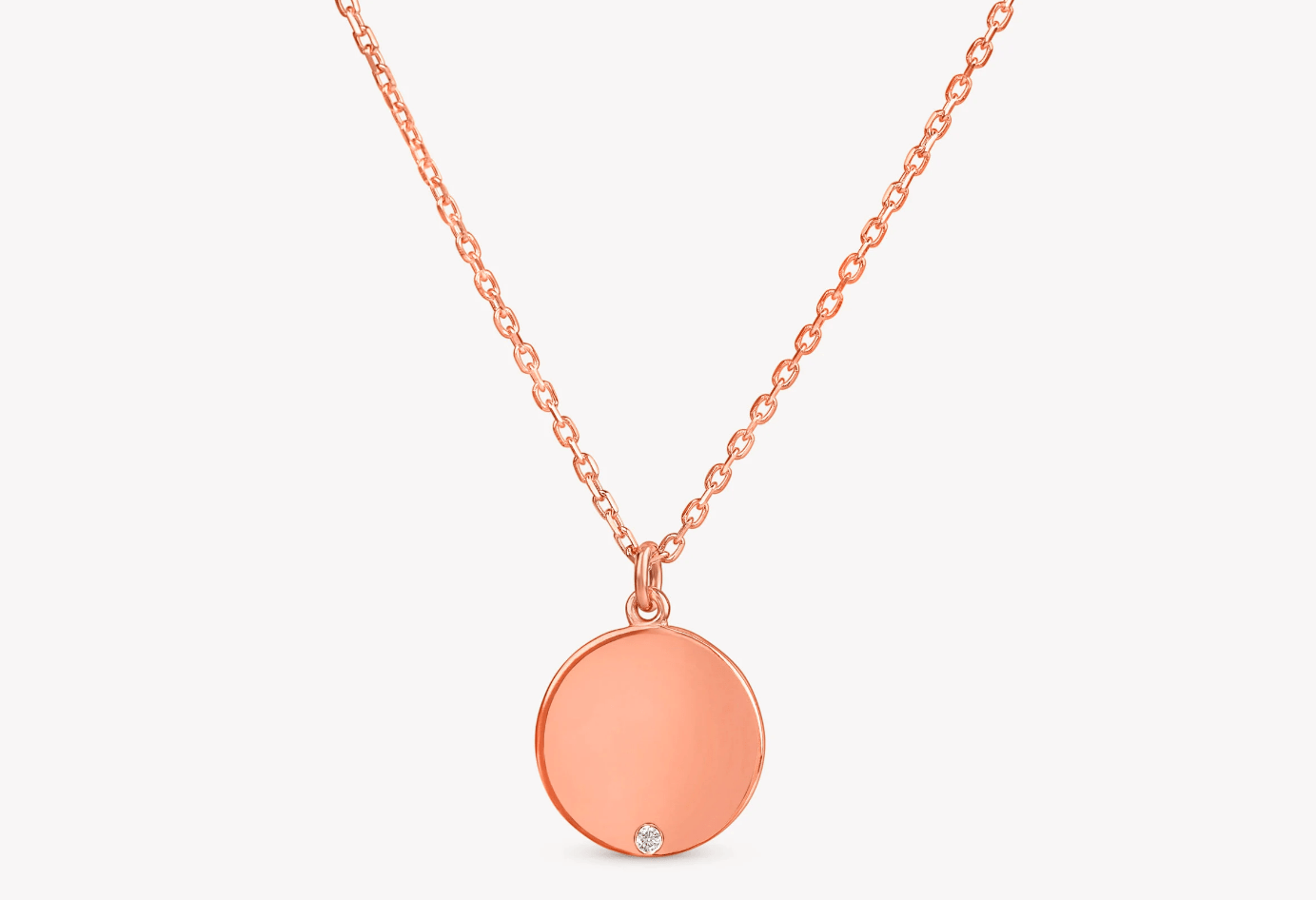 Single Spark Disc Necklace