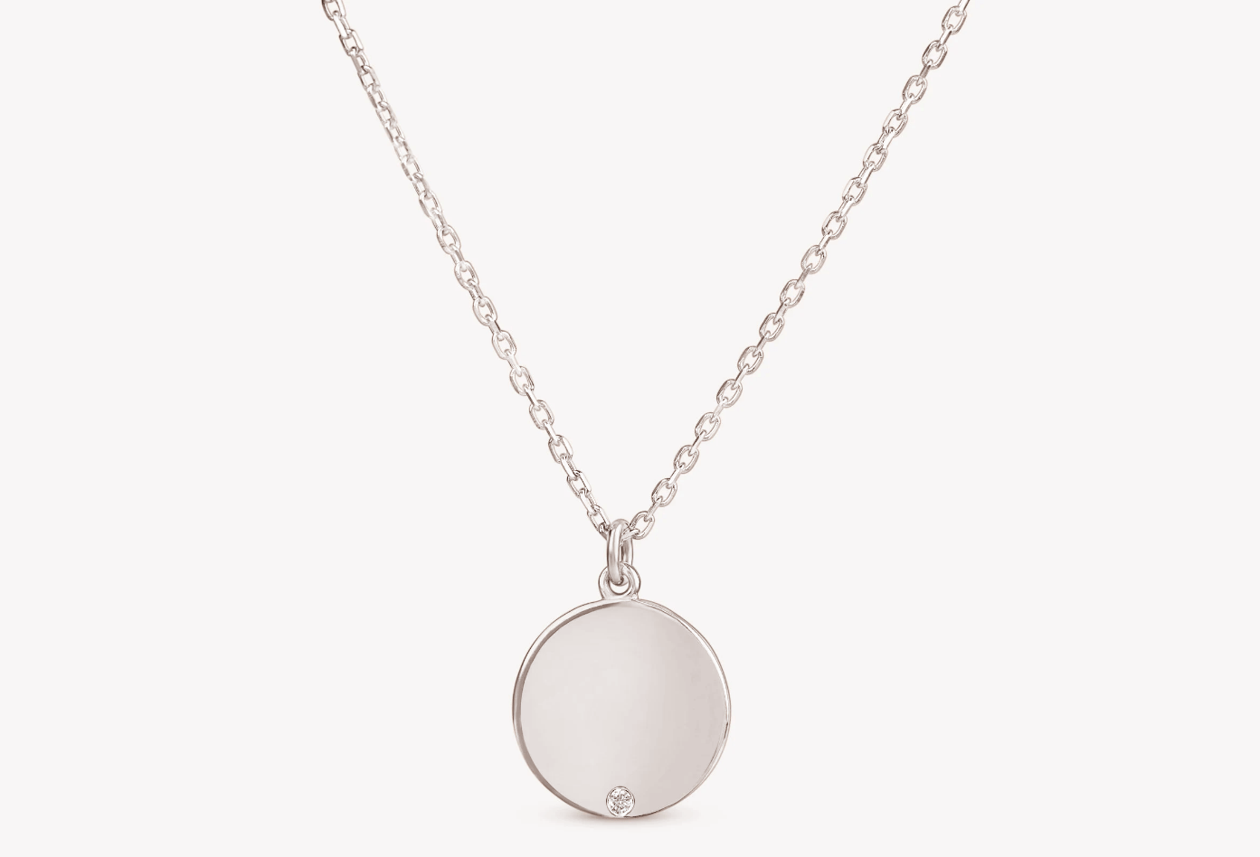 Single Spark Disc Necklace