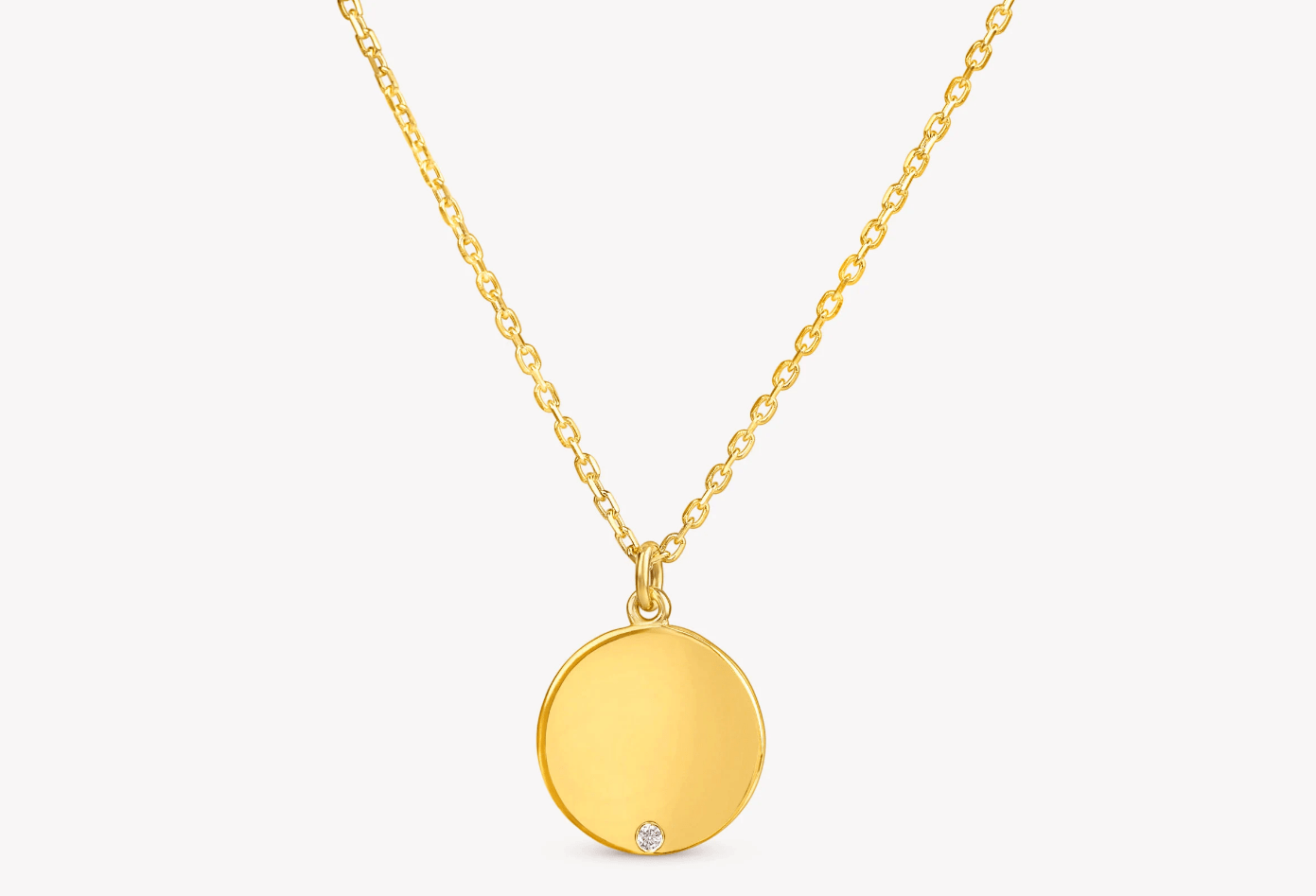 Single Spark Disc Necklace