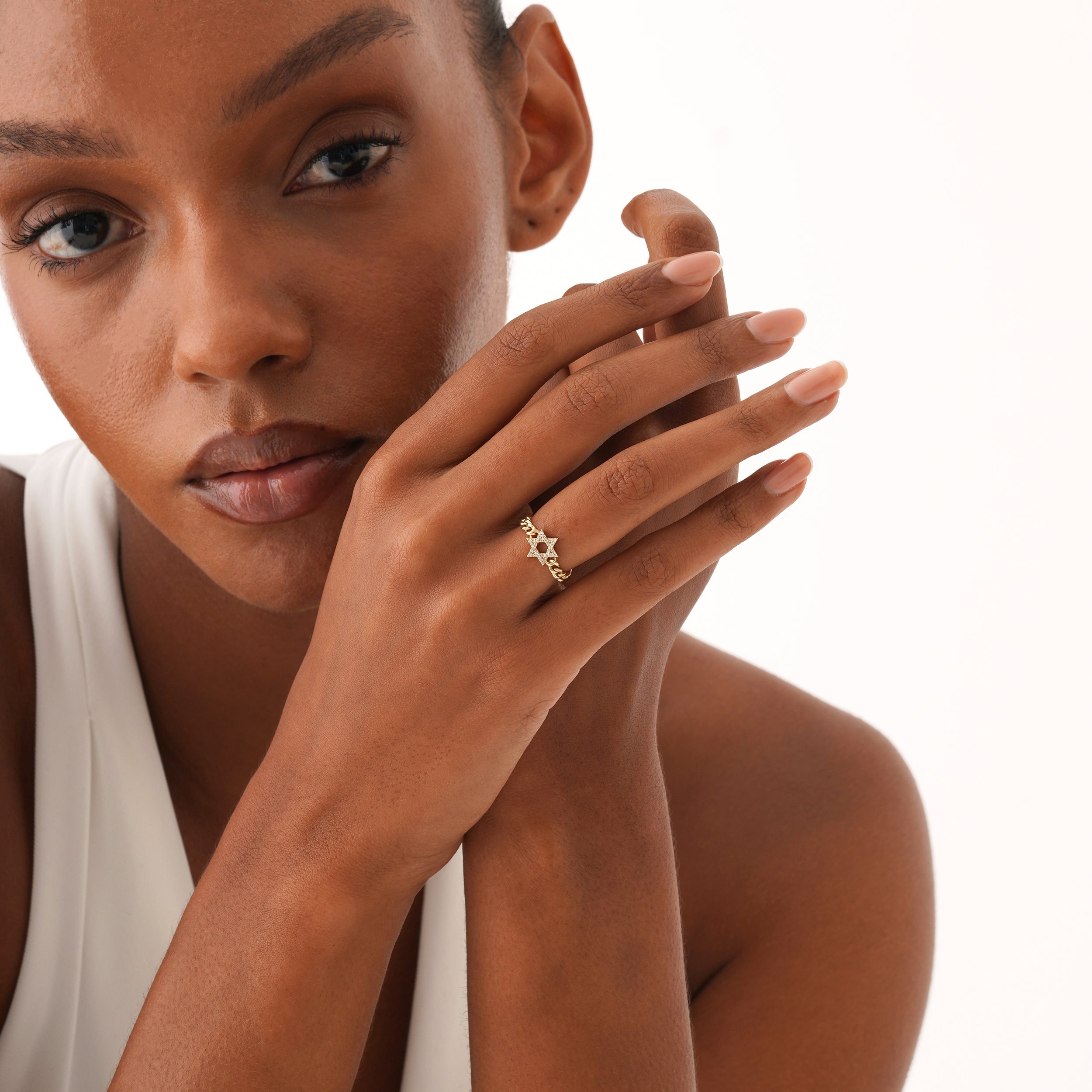 Starry Faith Cuban Ring