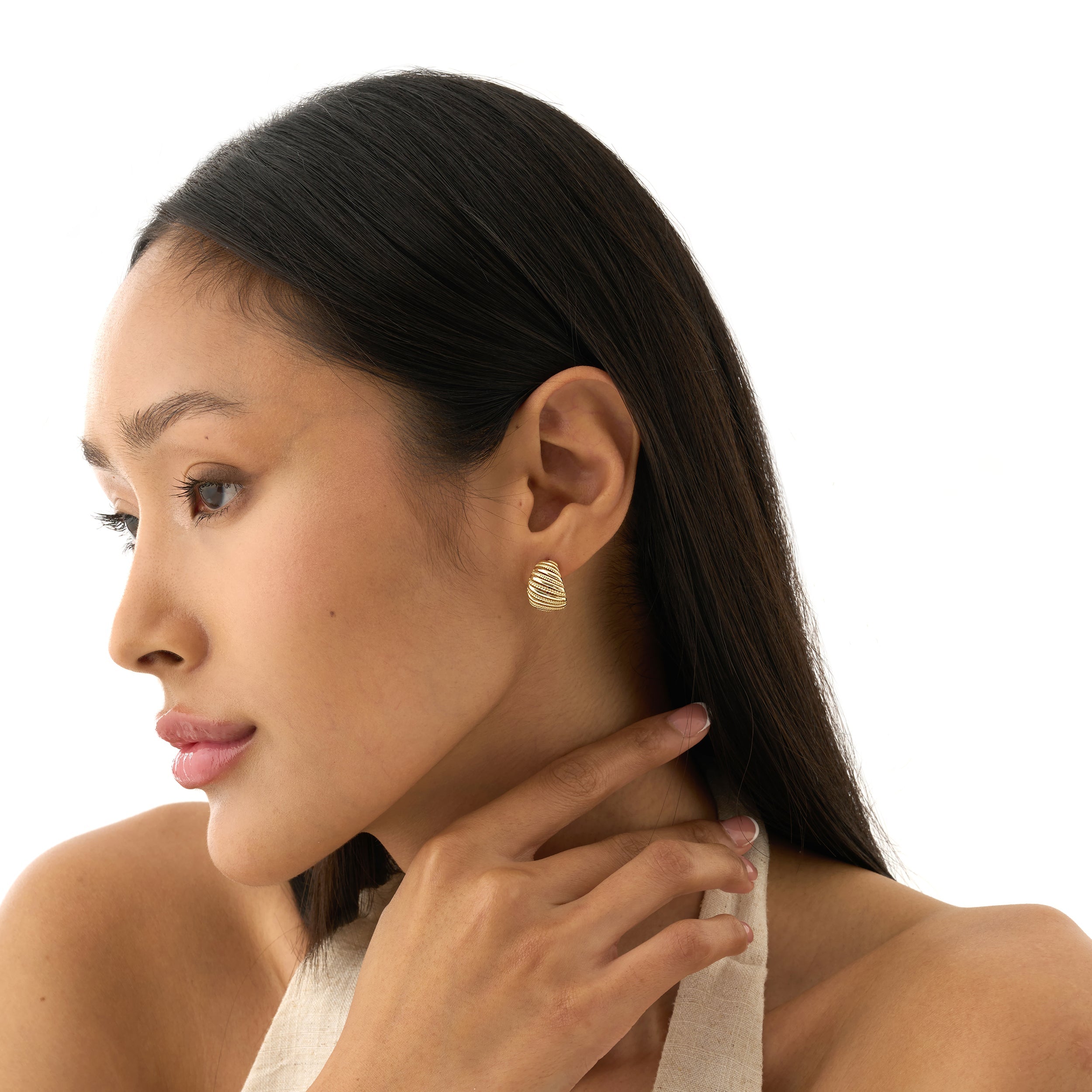 Etched Hoop Earrings