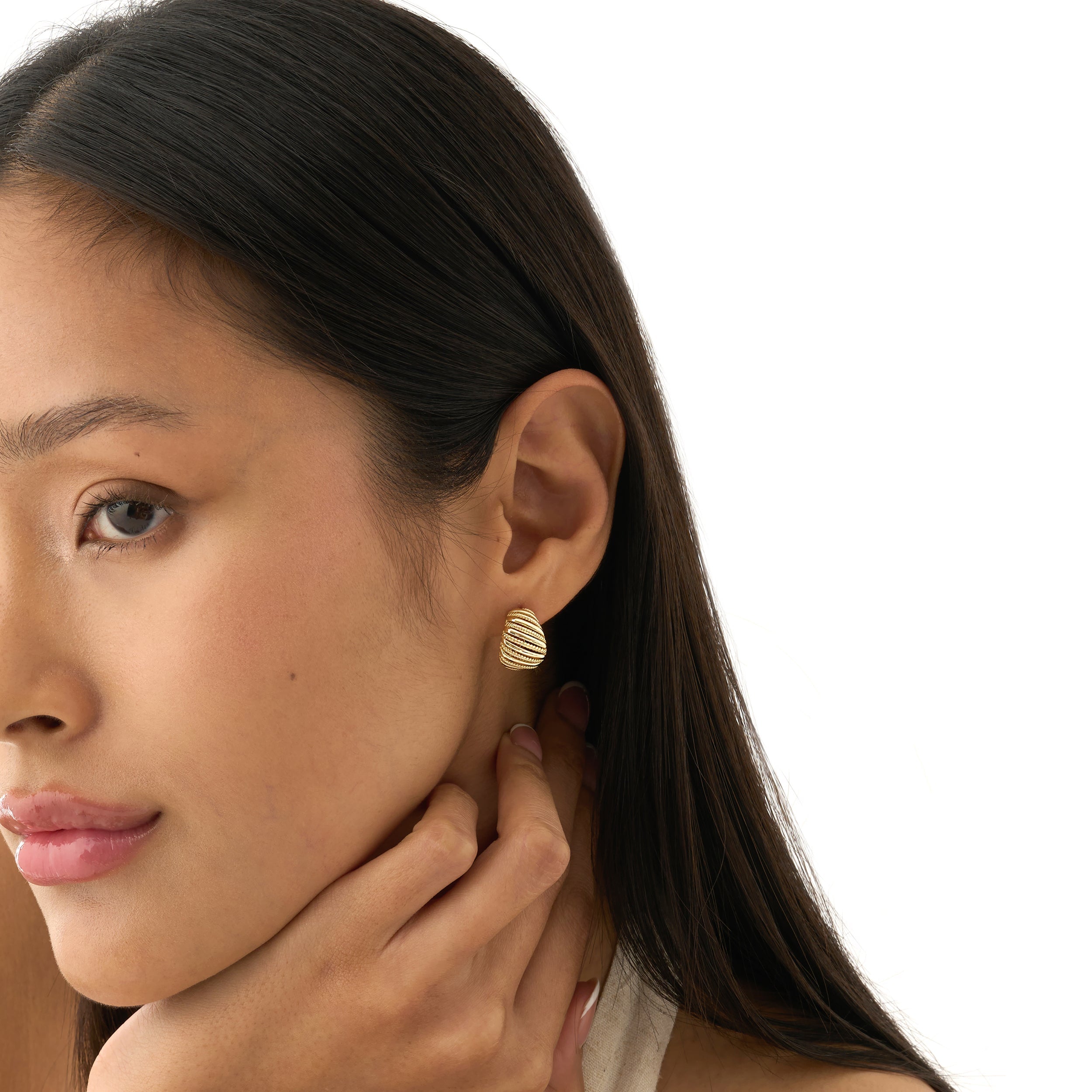 Etched Hoop Earrings