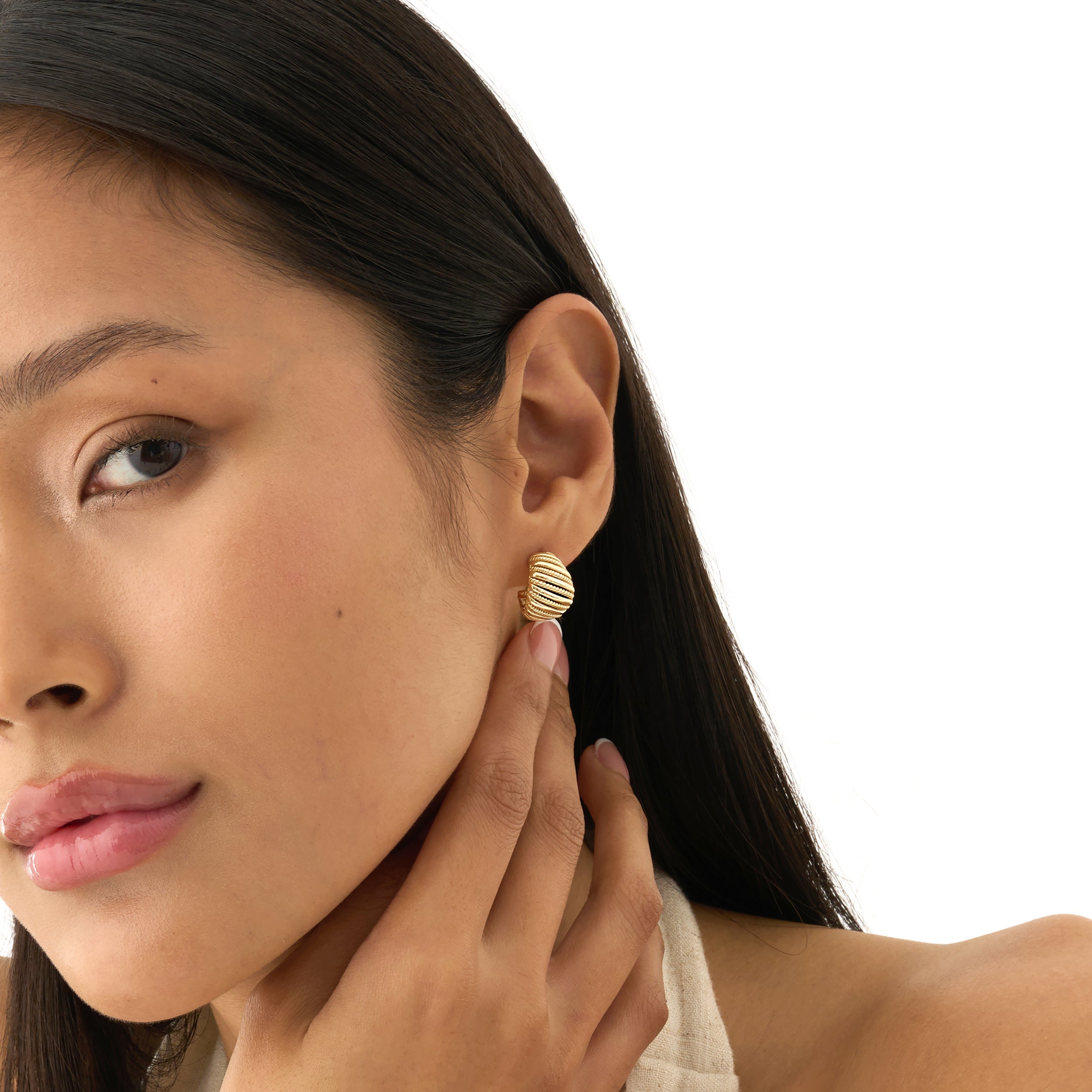 Etched Hoop Earrings
