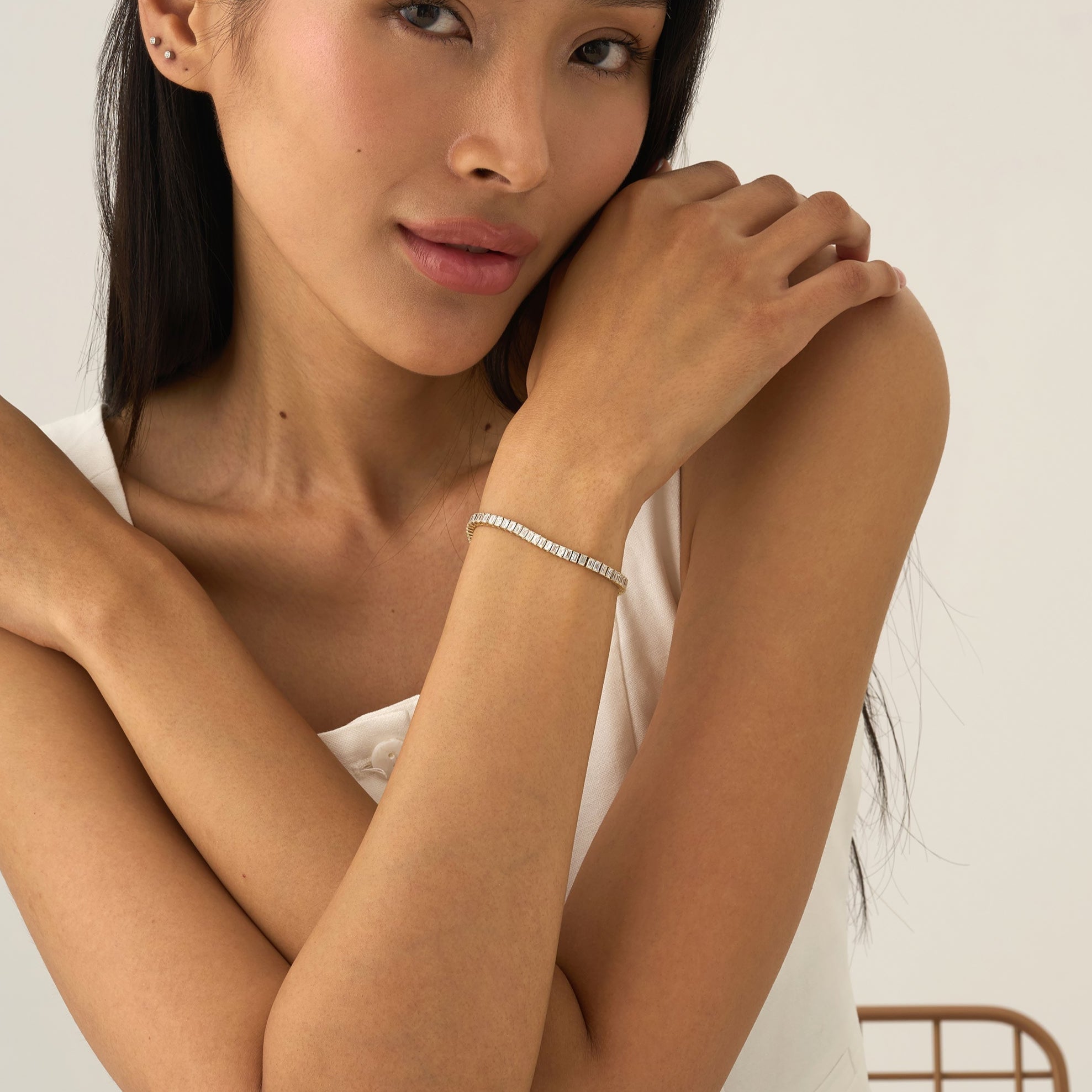 Refined Baguette Sparkle Tennis Bracelet