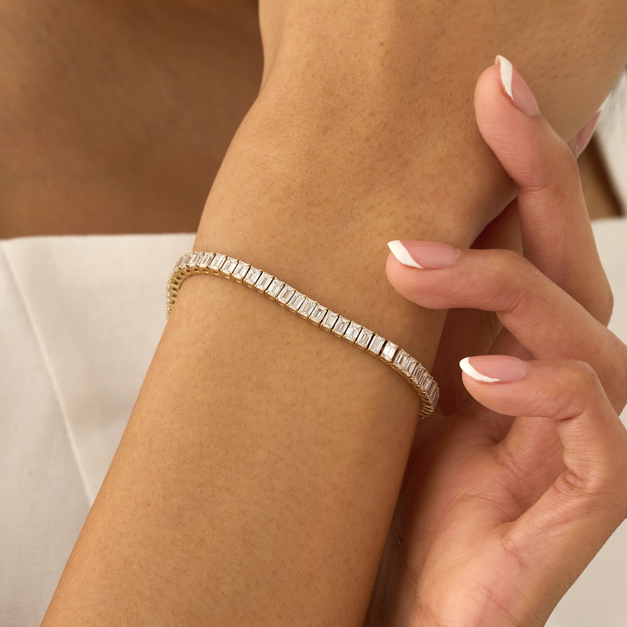 Refined Baguette Sparkle Tennis Bracelet