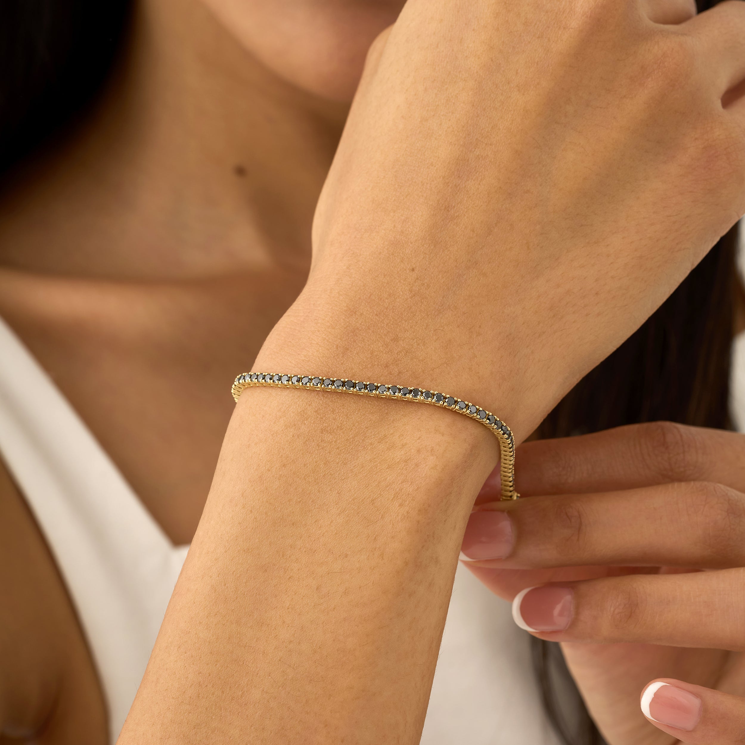 Shadow Diamond Tennis Bracelet