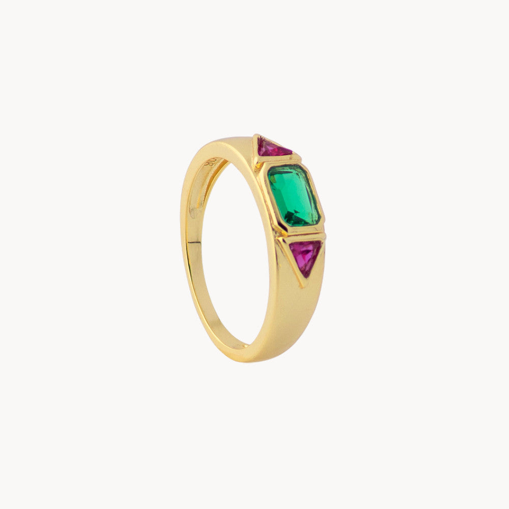 Versatile Ring with Vibrant Colored Zirconias - Jewel Edition