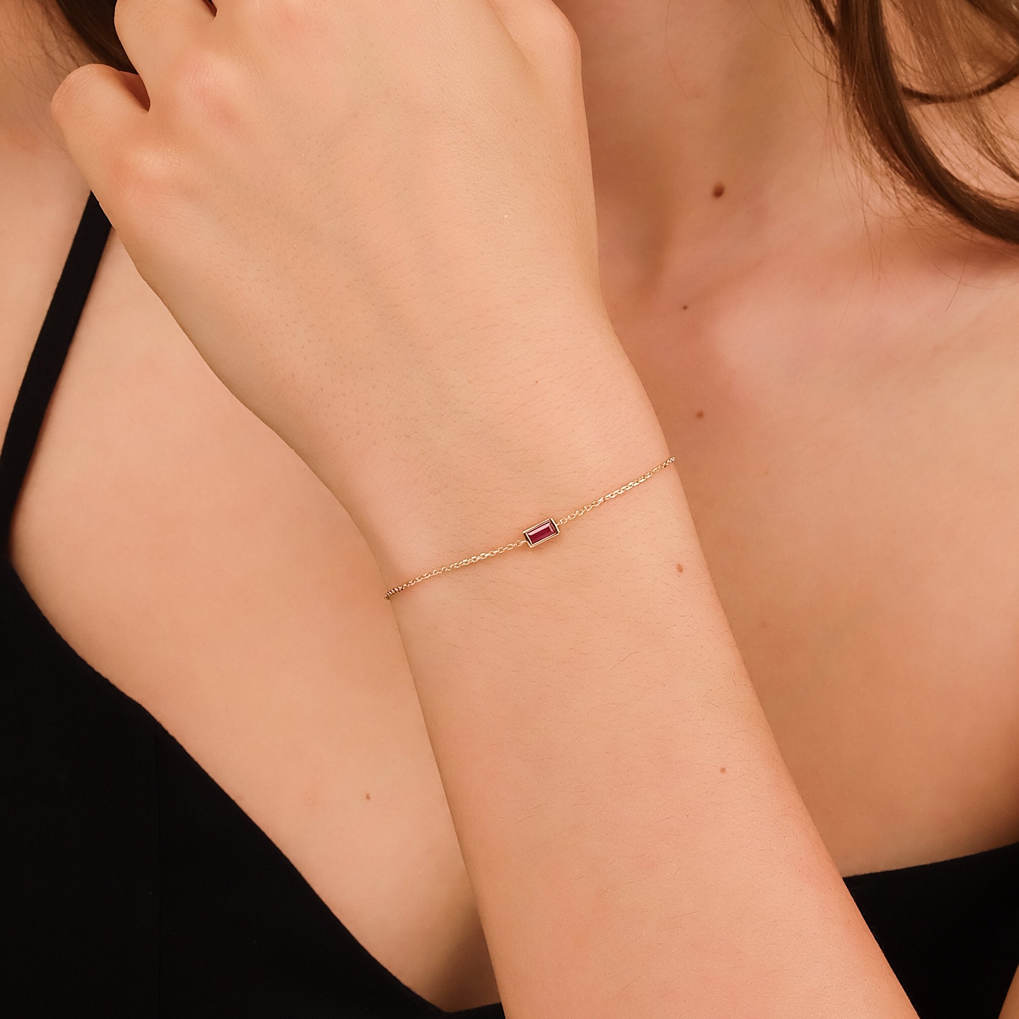 Ruby Spark Birthstone Bracelet