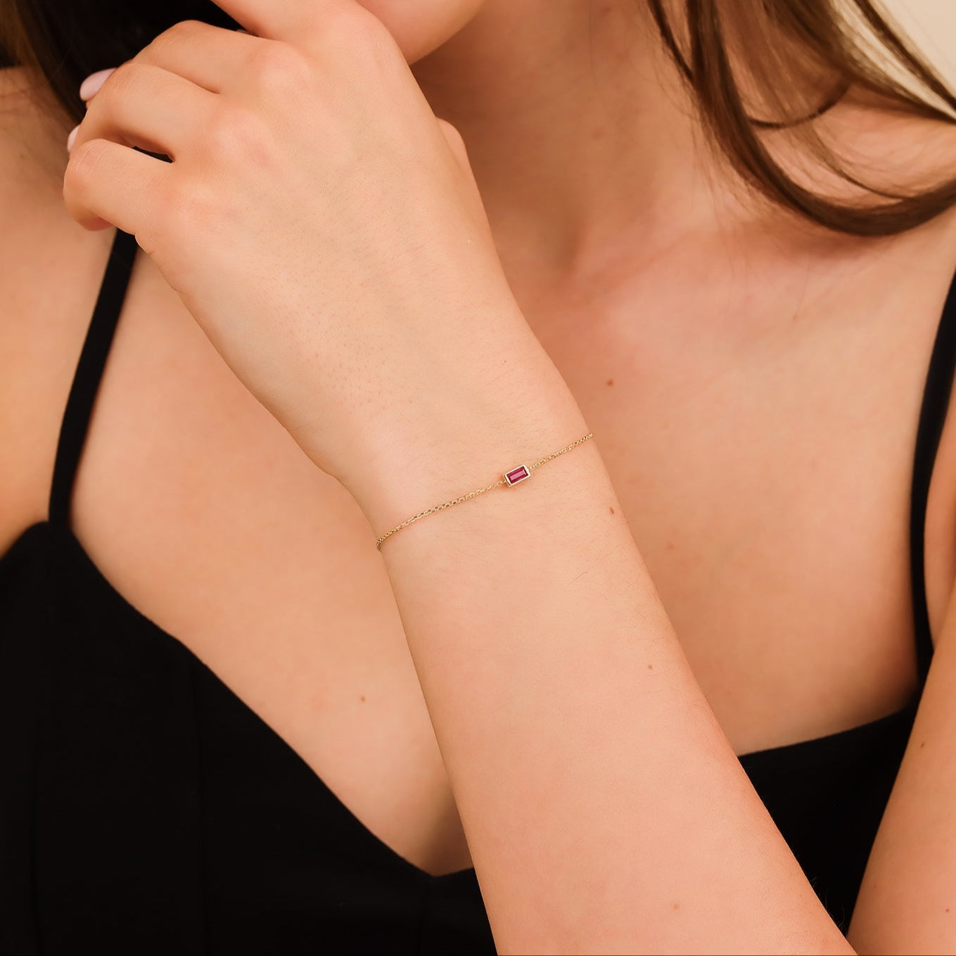 Ruby Spark Birthstone Bracelet