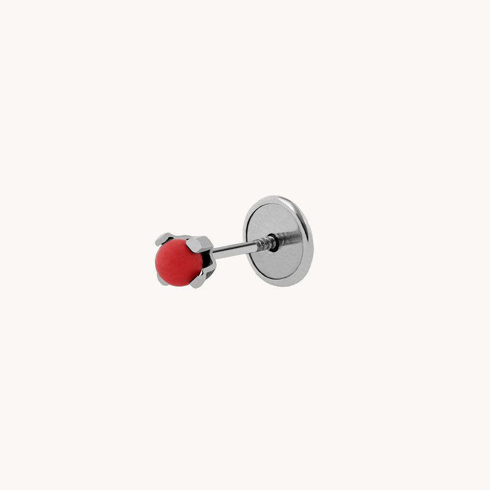 Coral Mini Day Piercing in 18K Gold-Plated Sterling Silver - Jewel Edition