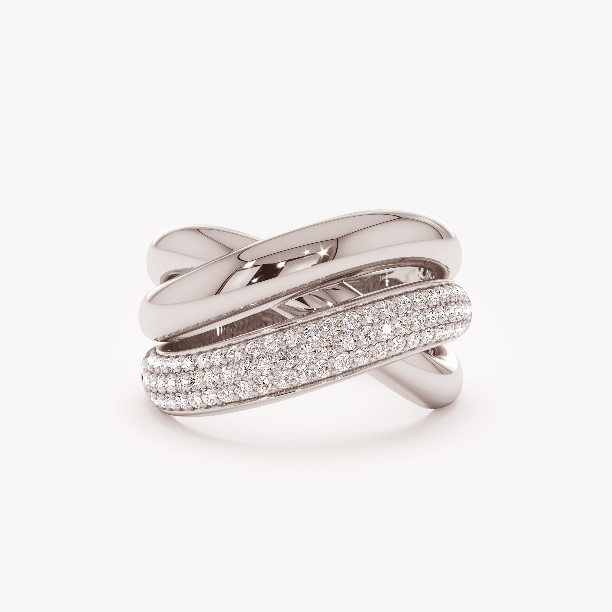 Diamond Multi-Tier Twist Ring