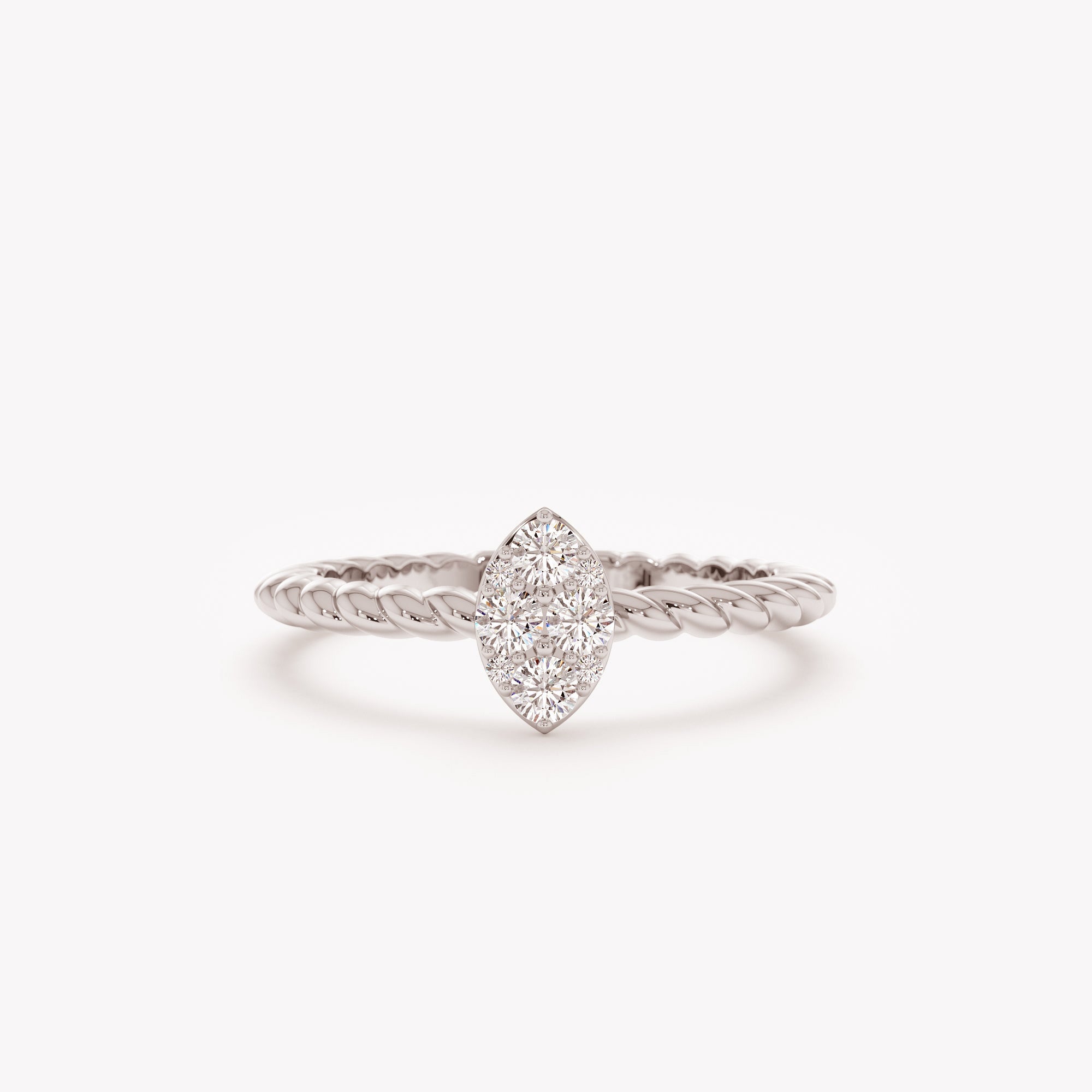 Marquise Eternity Pave Ring