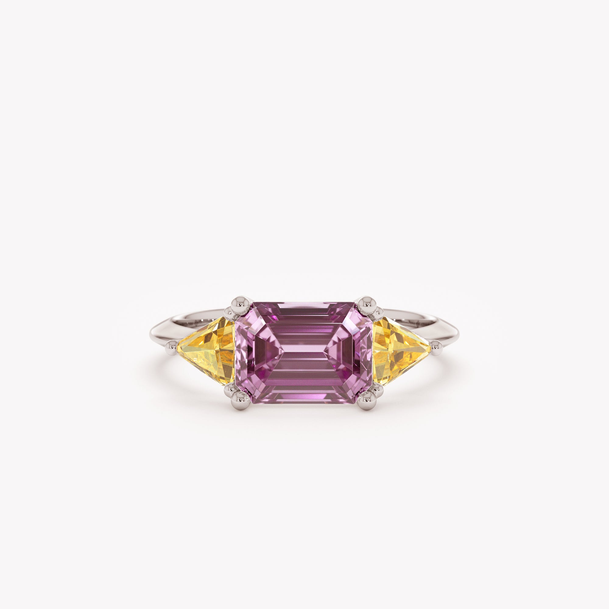 Amethyst Citrine Fusion Ring