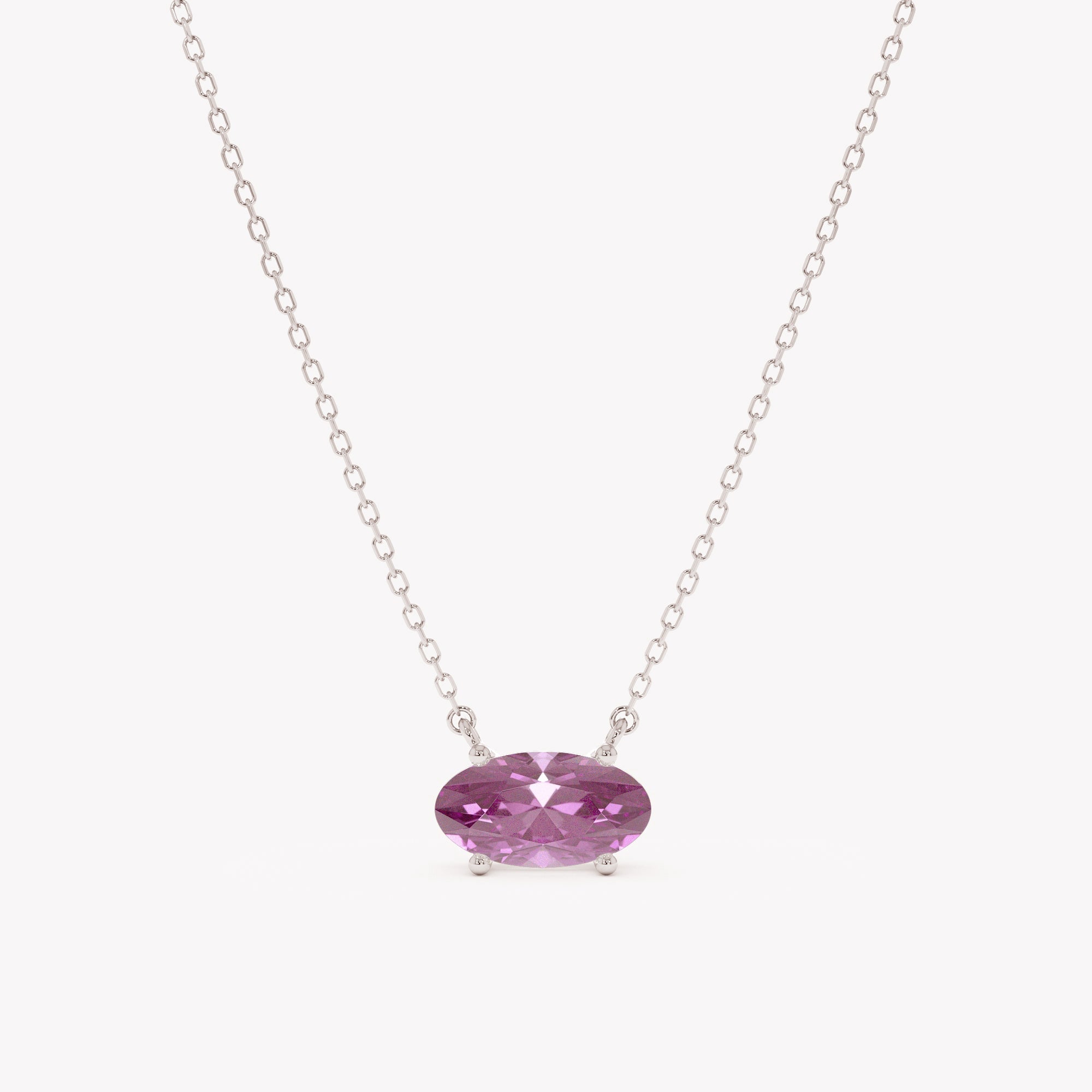 Little Gem Oval Amethyst Necklace