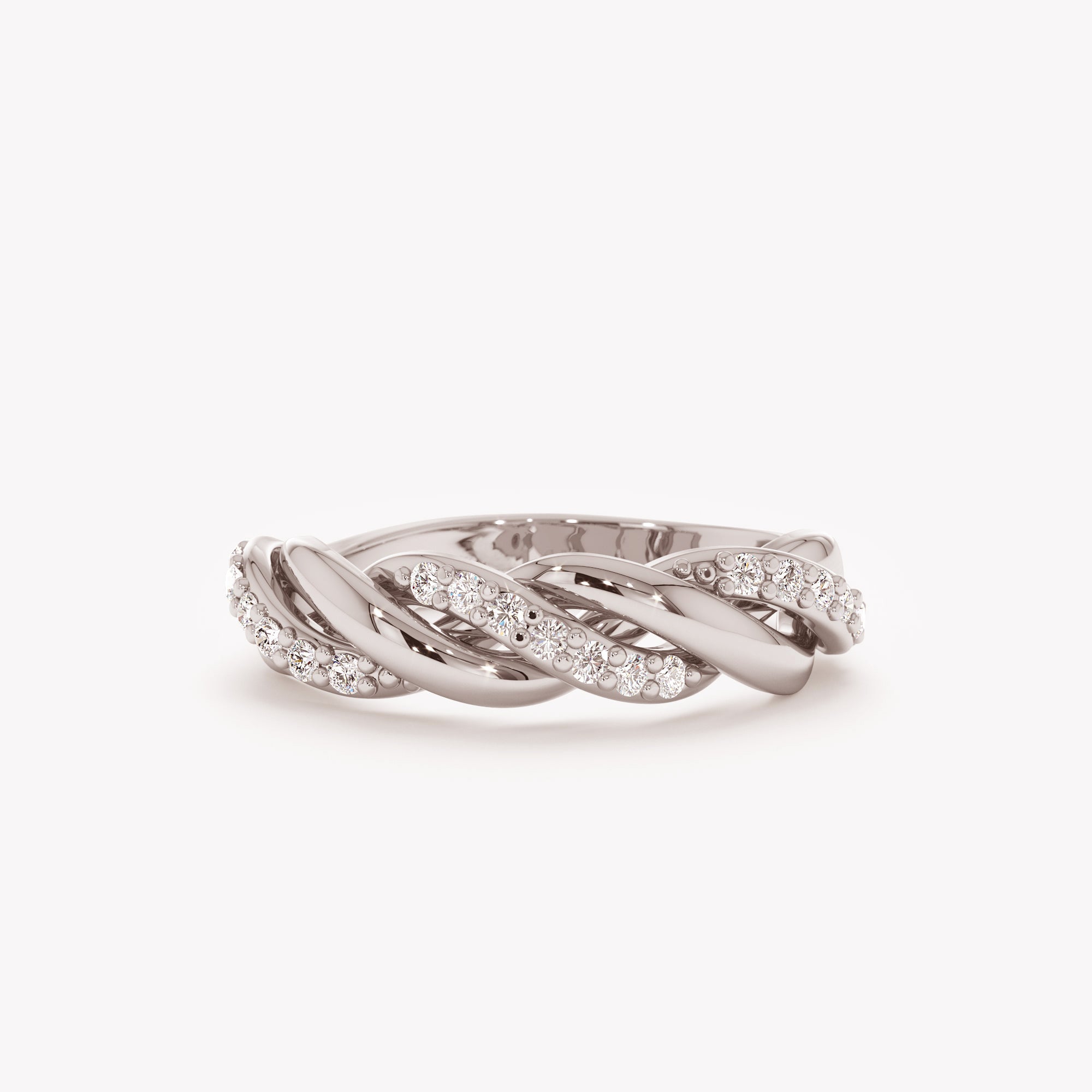 Modern Twist Solitaire Ring