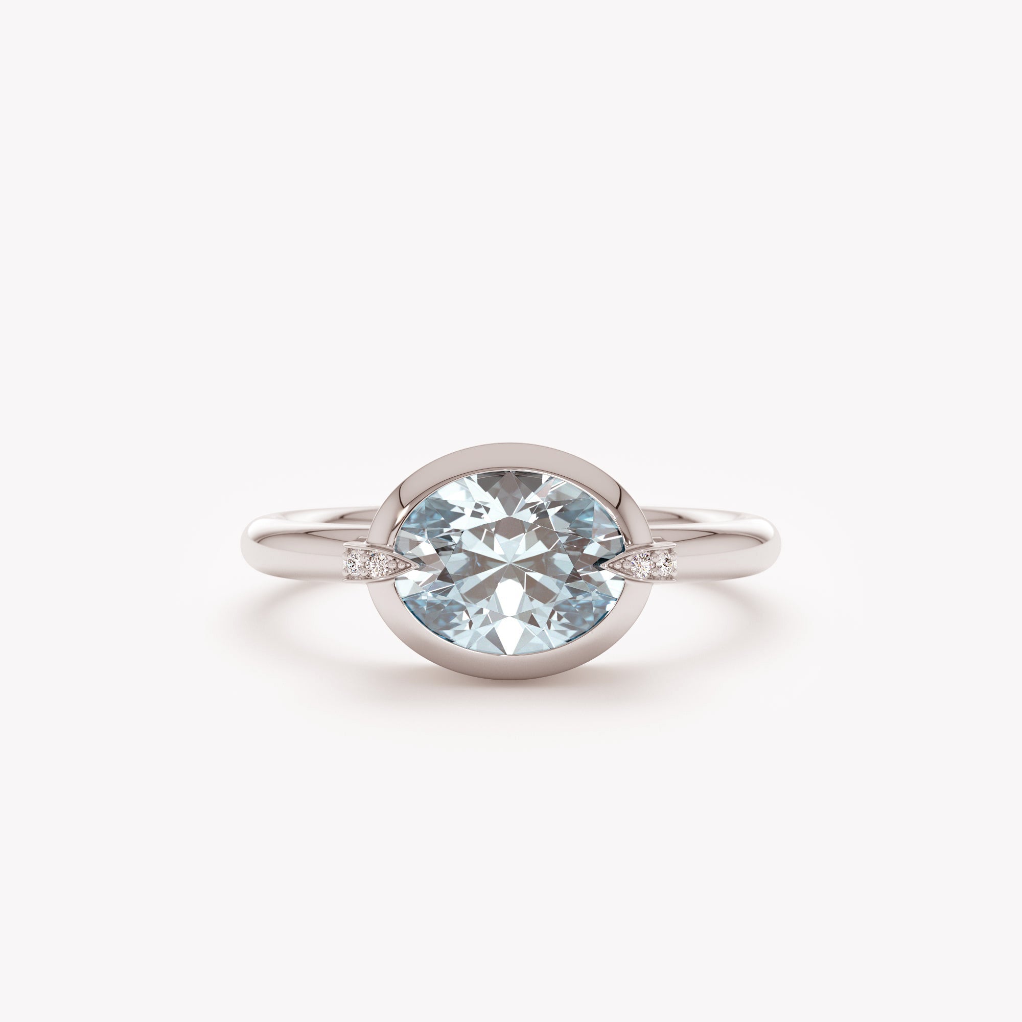 Aqua Radiance Claw Ring