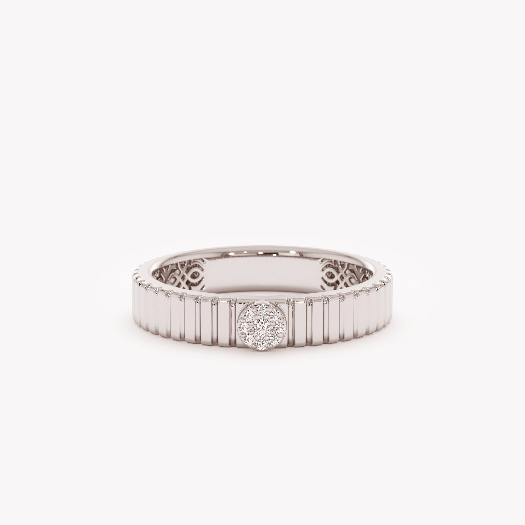 Glimmering Edge Diamond Ring