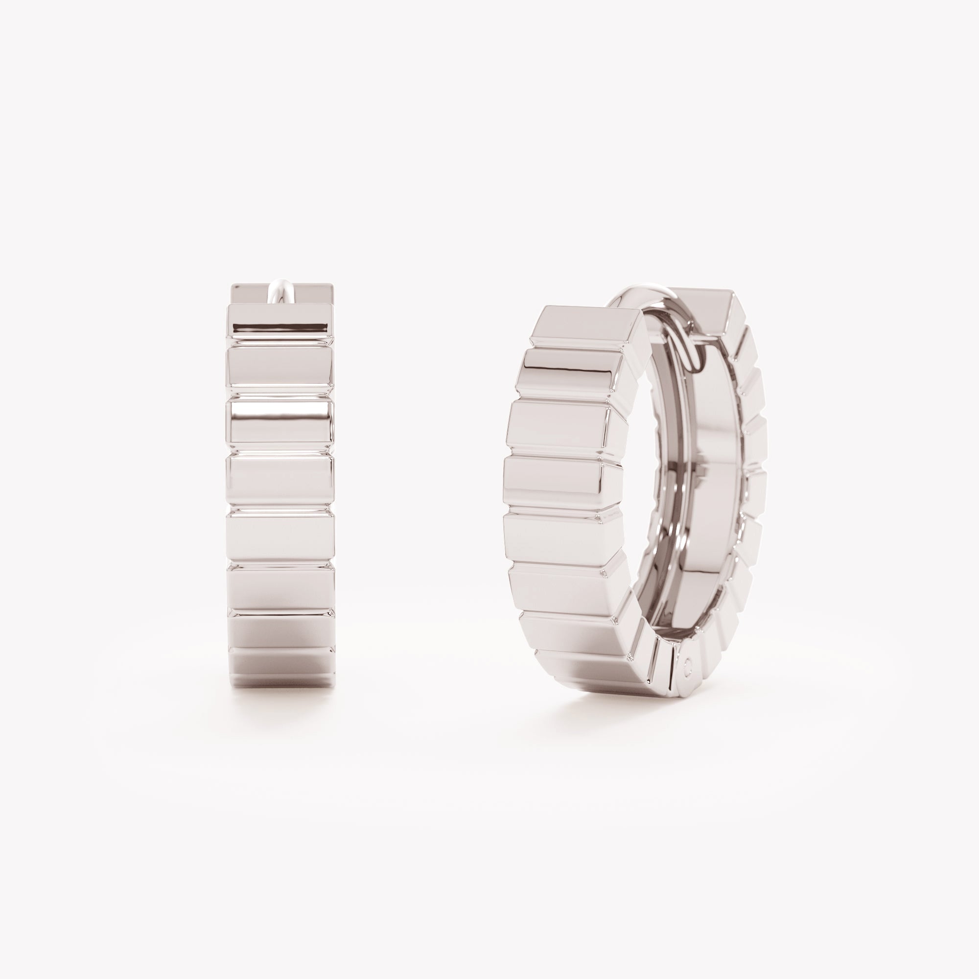 Grooved Hoop Earrings