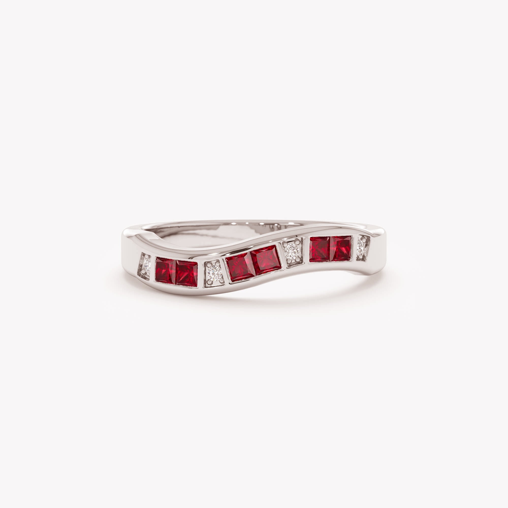 Ruby Swirl Stacking Ring
