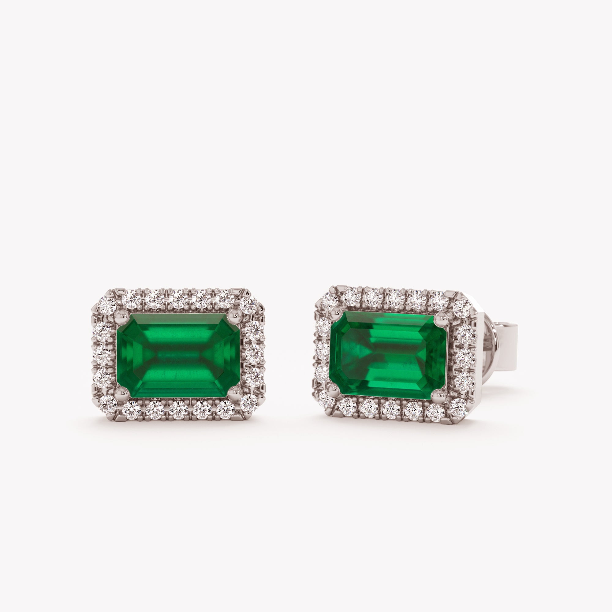 Emerald Gleam Border Earrings