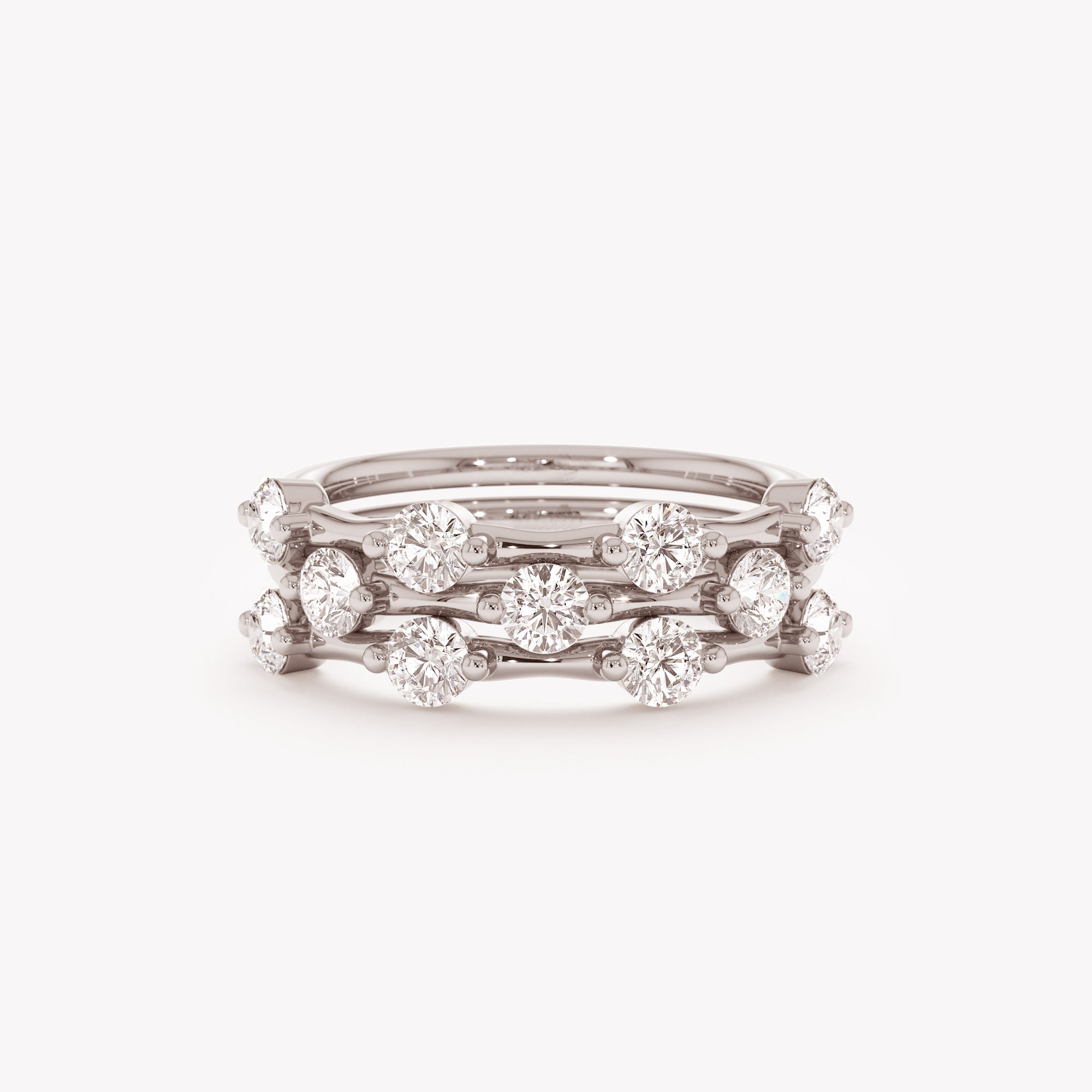Trinity Diamond Station Ring Set