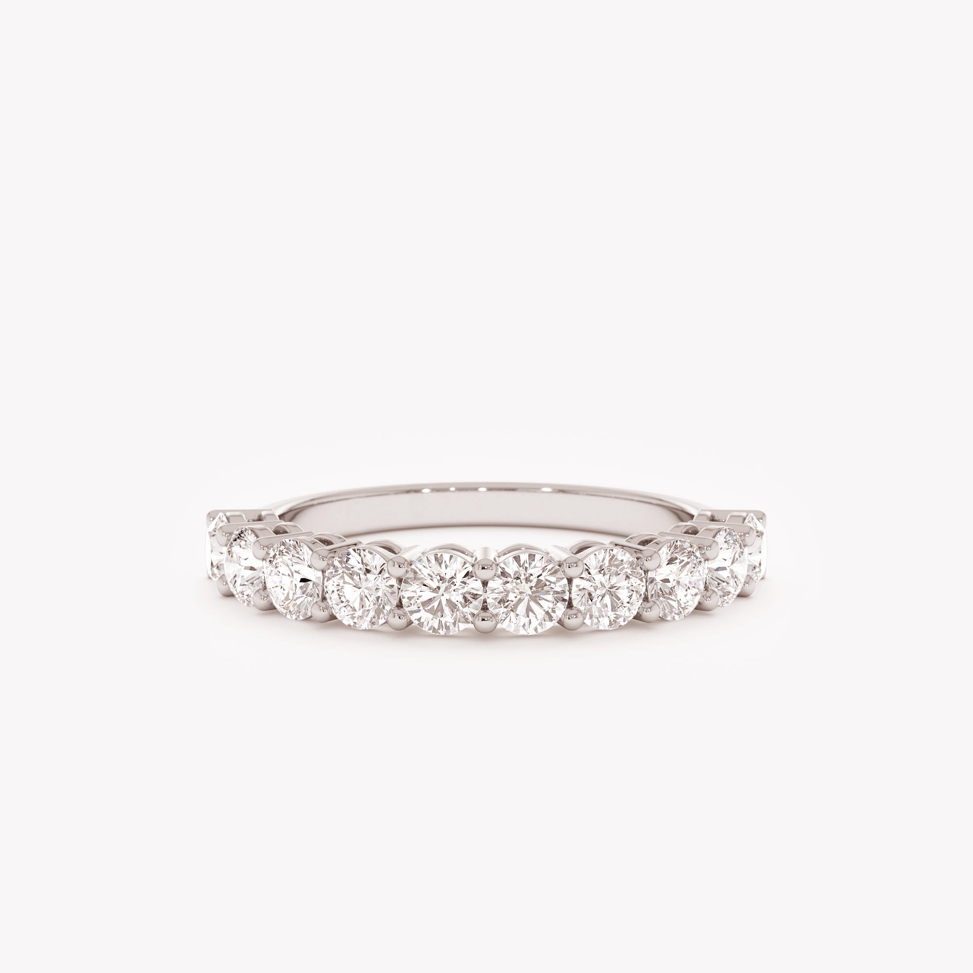Gleaming Crescent Eternity Ring