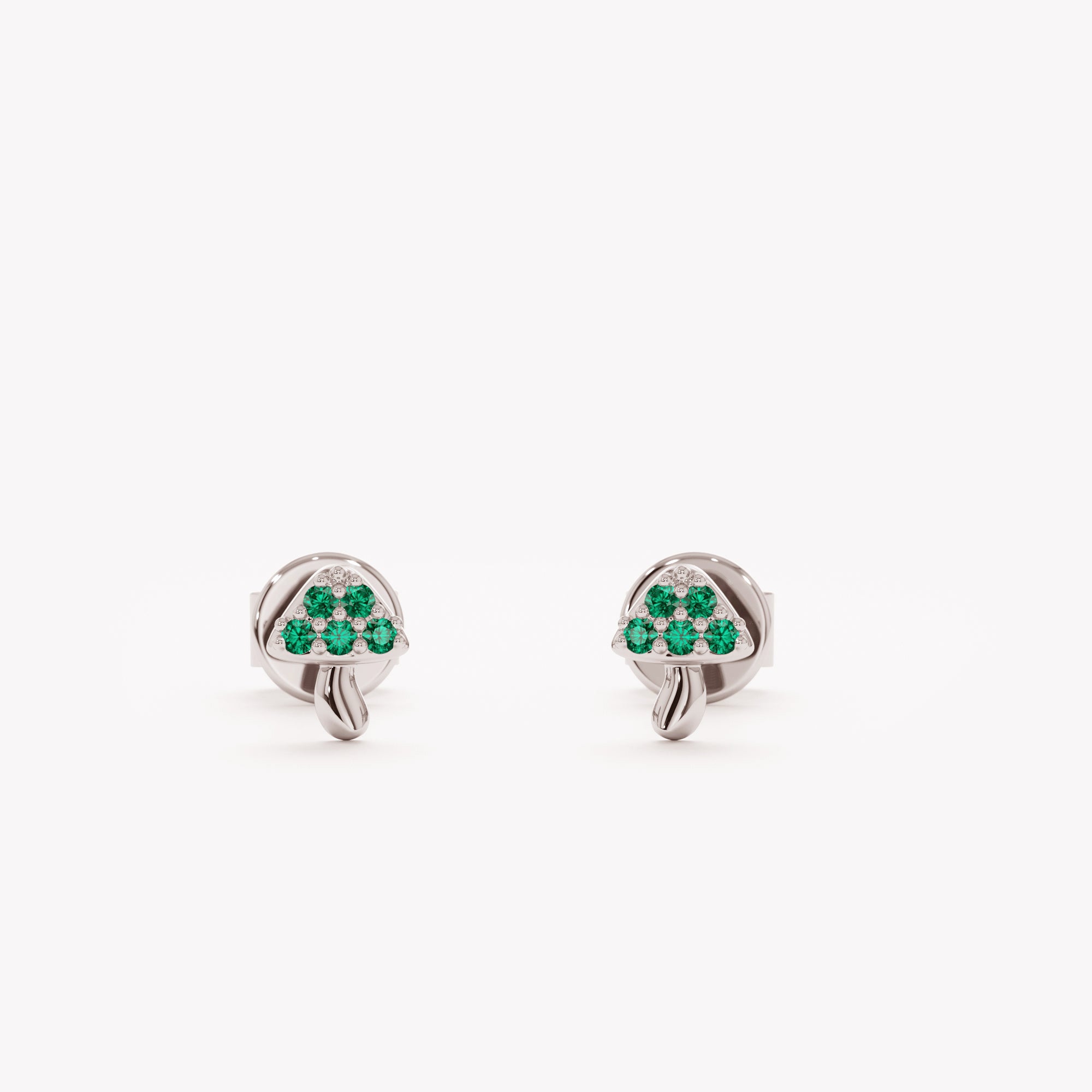Emerald Toadstool Studs