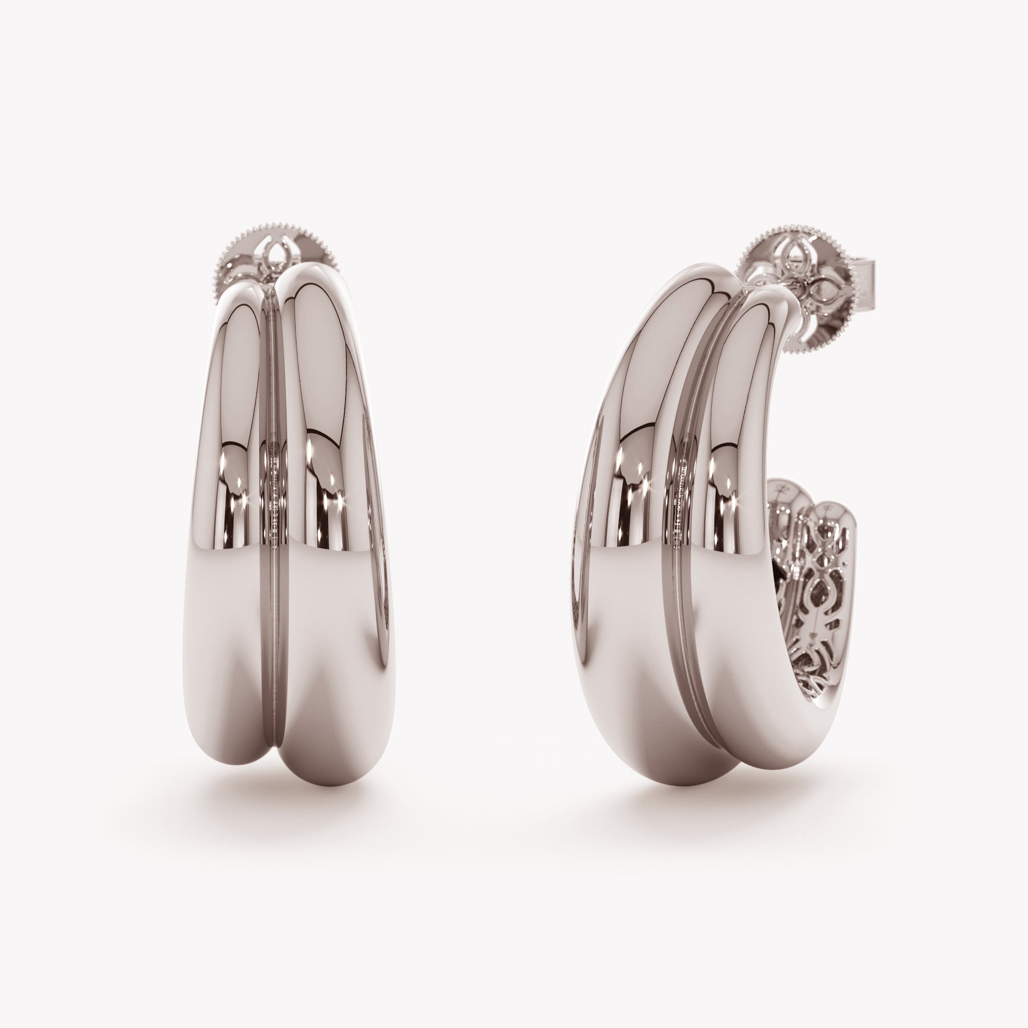 Double-Line Hoop Earrings