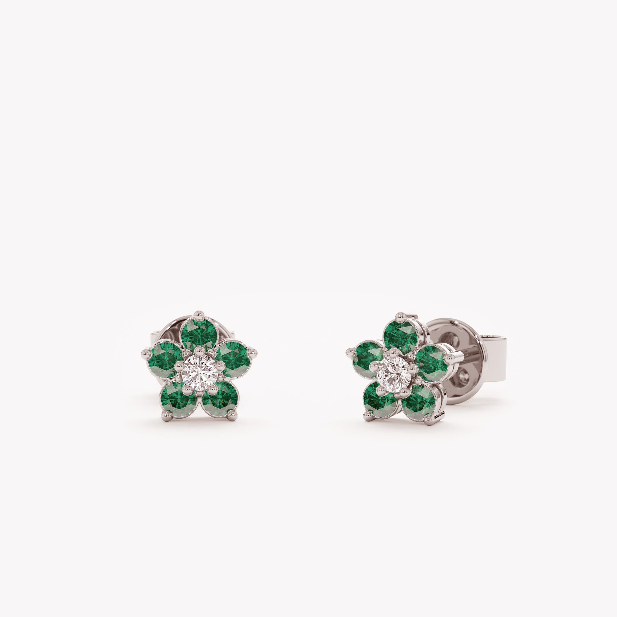 Springtime Emerald Stud Earrings