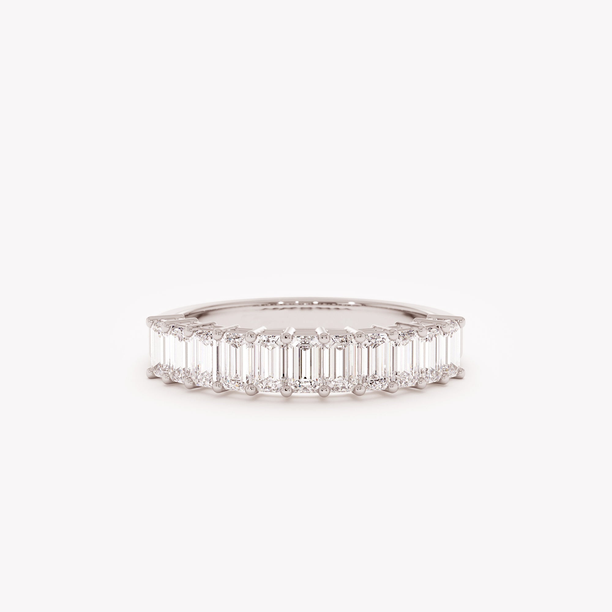 Sparkling Half Eternity Baguette Ring