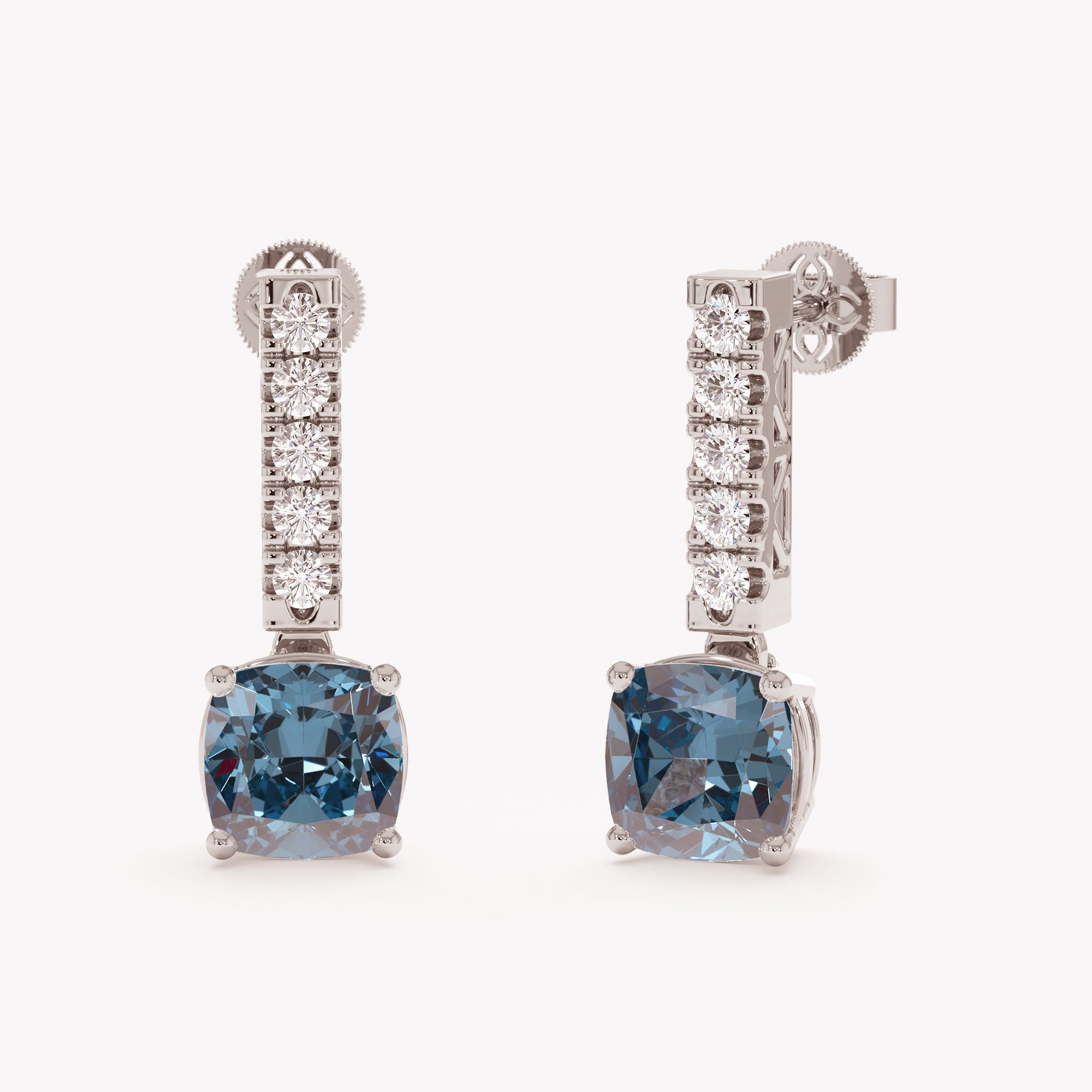Azure Radiance Moissanite Drops