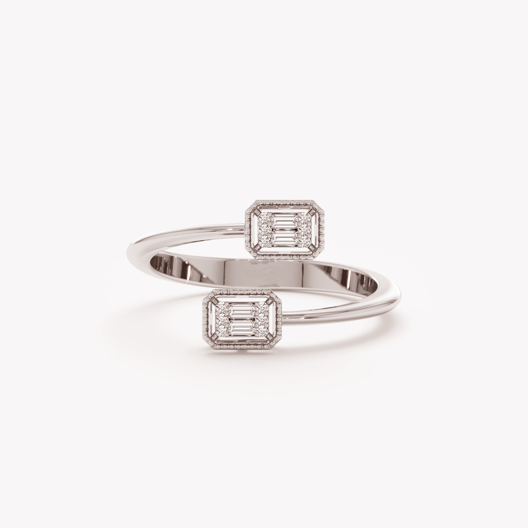 Dazzling Wrap Baguette Ring