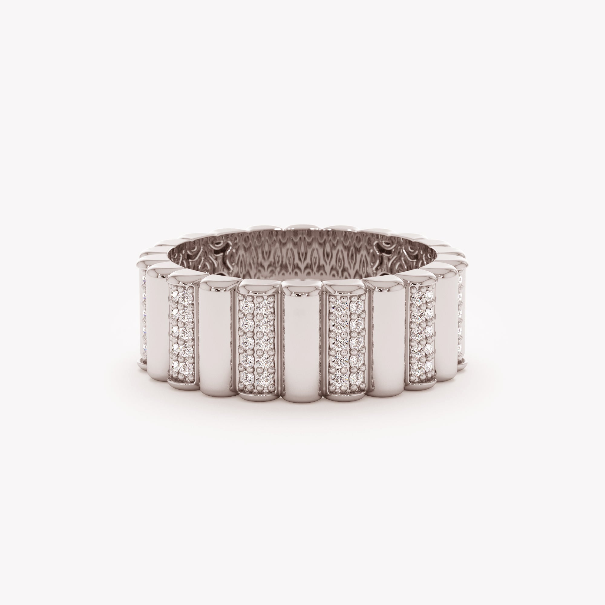Glinting Groove Statement Ring