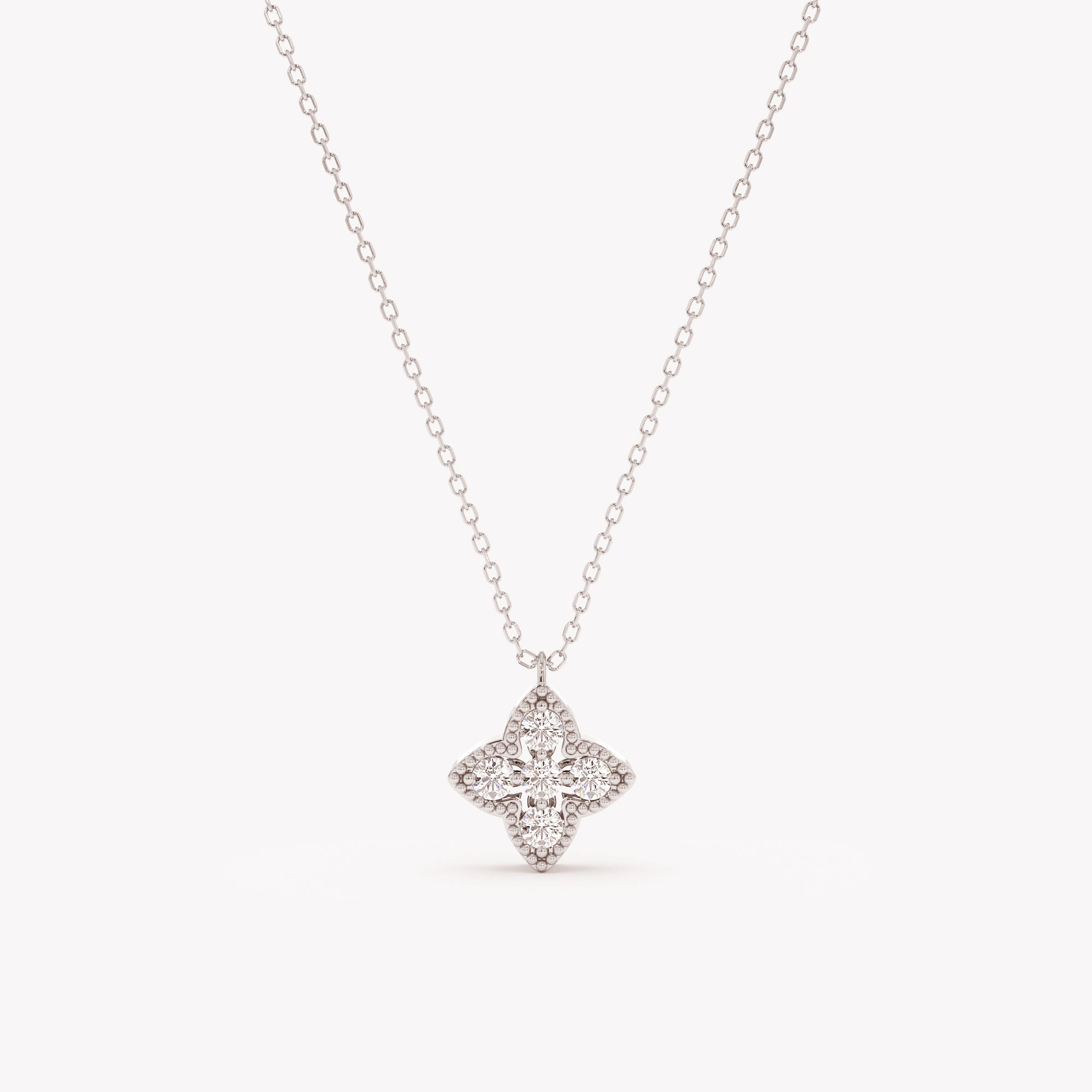 Charming Diamond Clover Necklace