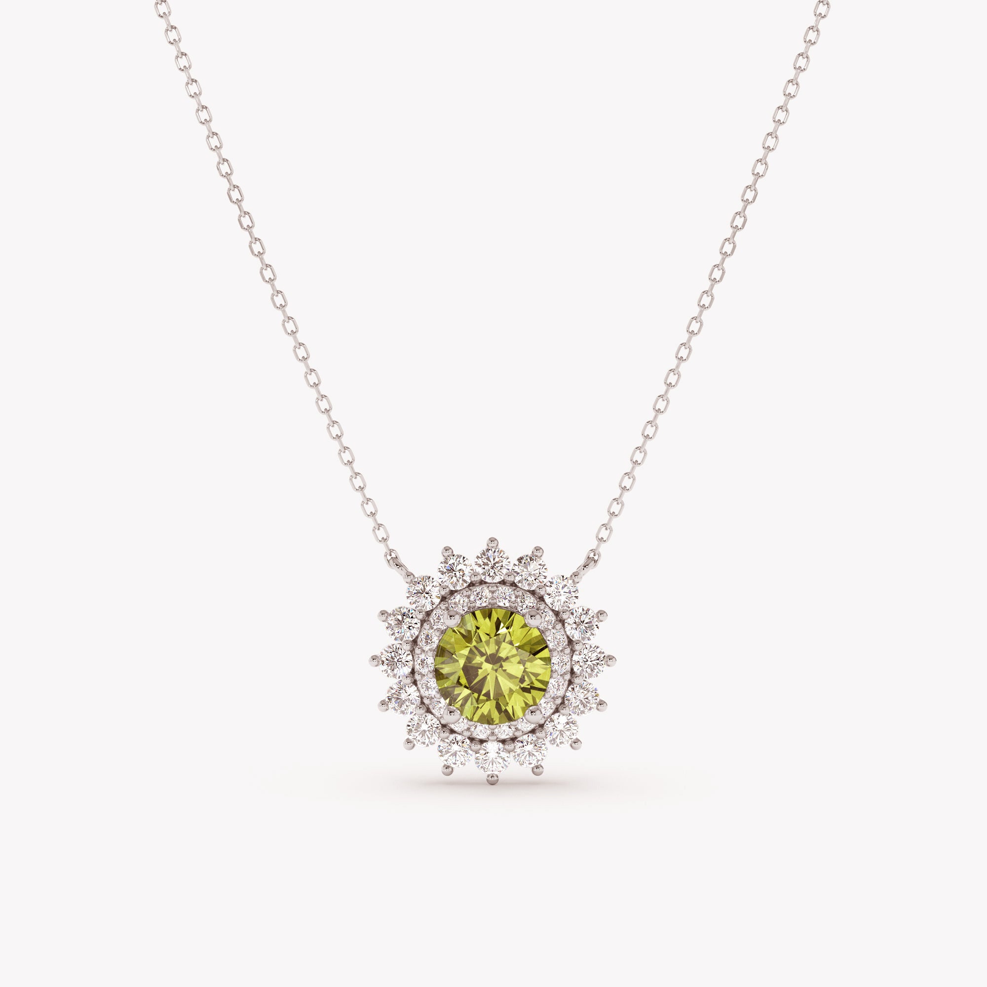 Luminous Green Halo Pendant