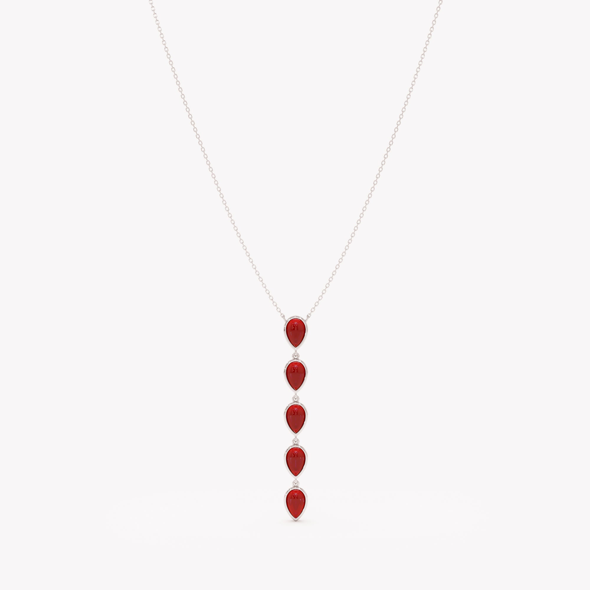 Fiery Tide Lariat Necklace