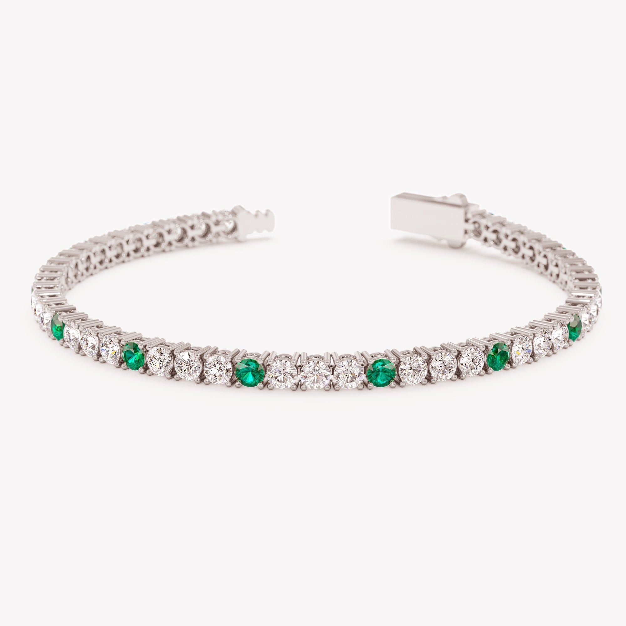 Green Glam Tennis Bracelet